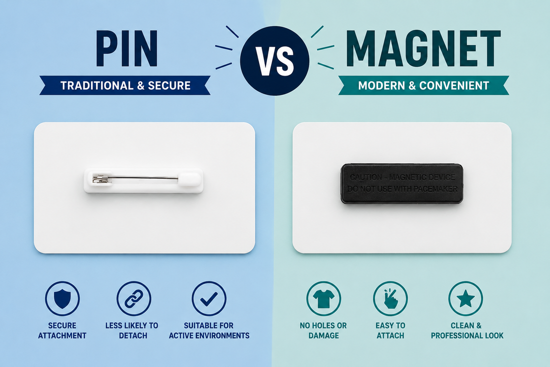Pin or Magnet Name Badge: Which Attachment Is Best for You?