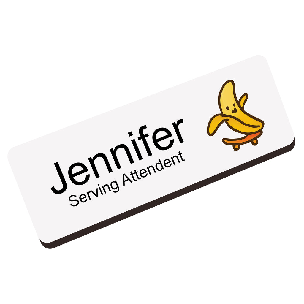 Personalised Nutritionist Fruit Icon Name Badge 2.5 x 7.5cm