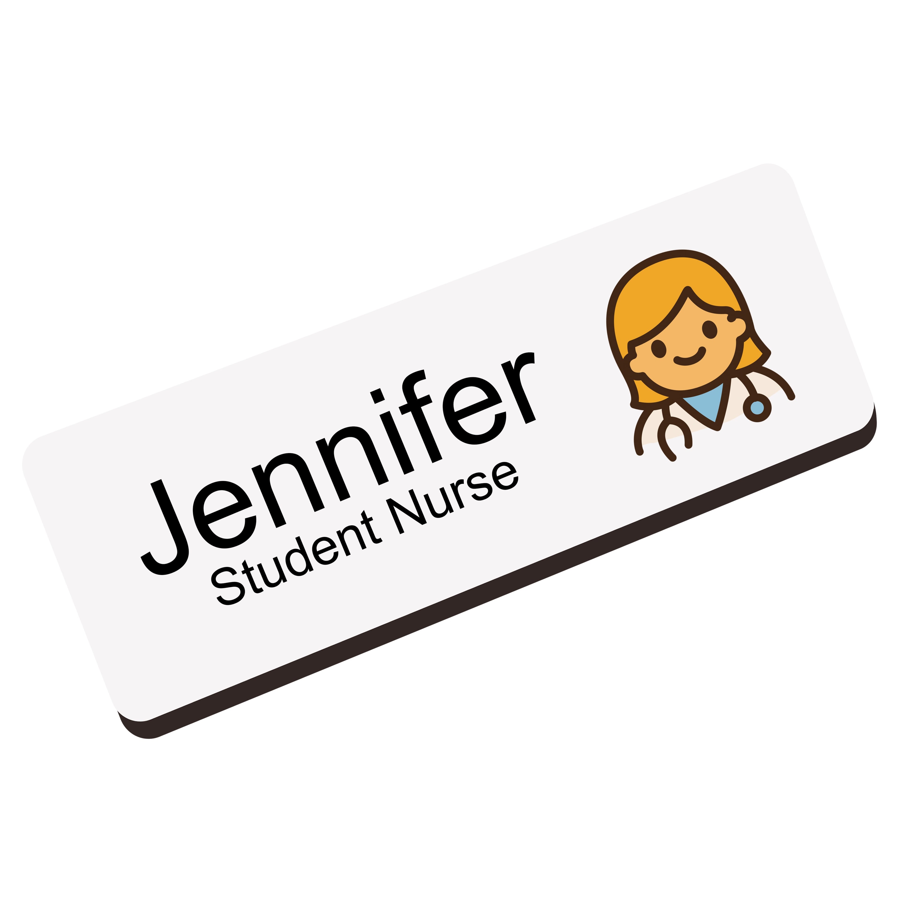 Personalised Nurse & Doctors Name Badge 2.5 x 7.5cm