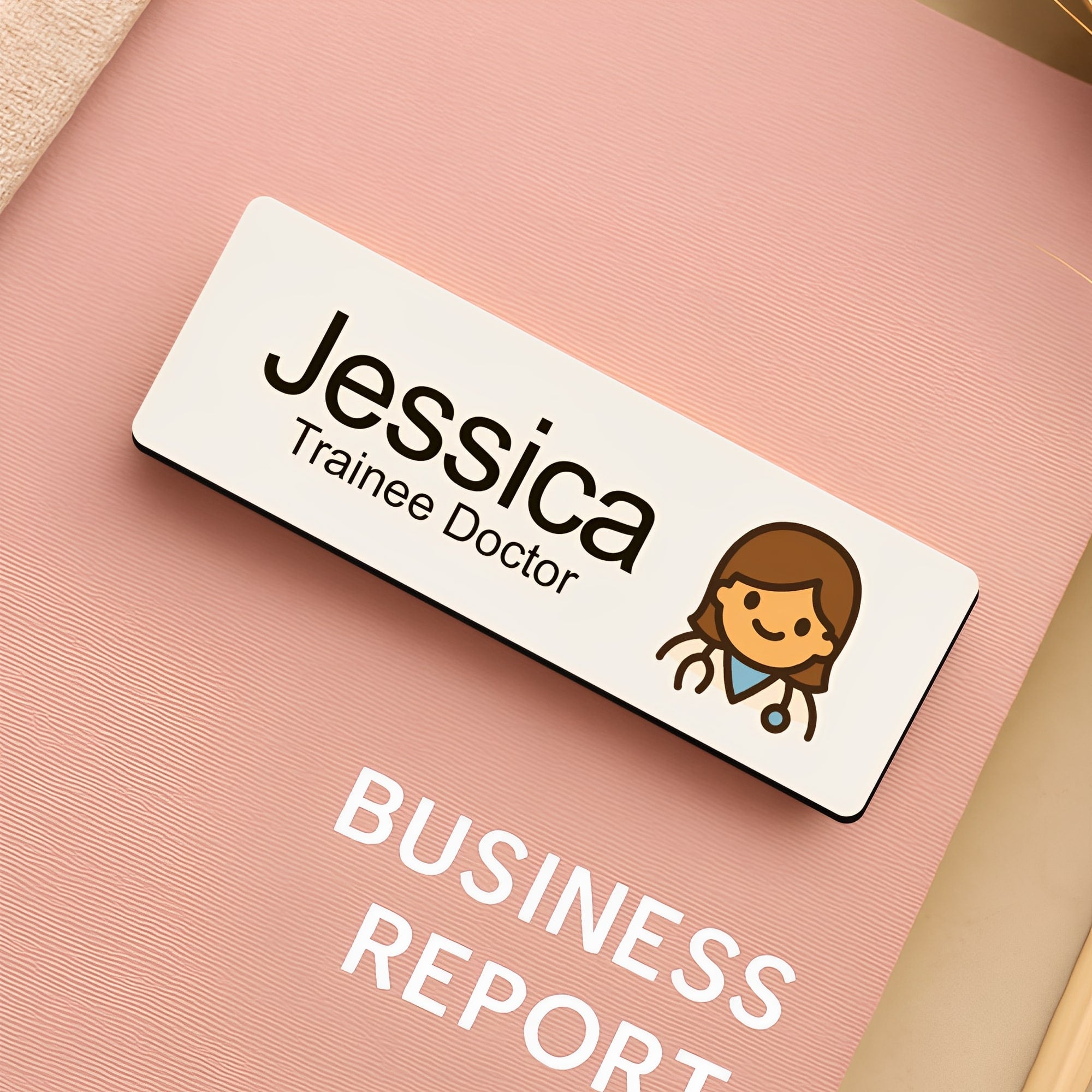 Personalised Nurse & Doctors Name Badge 2.5 x 7.5cm