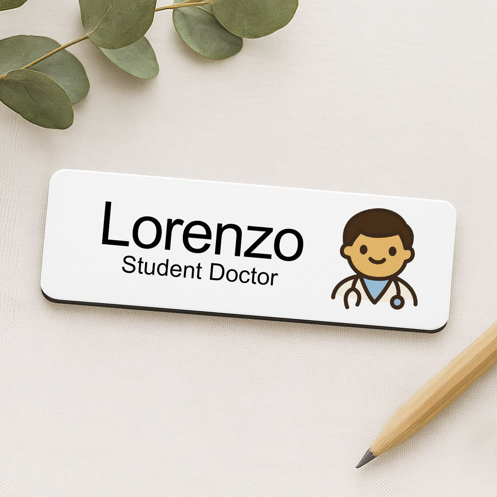 Personalised Nurse & Doctors Name Badge 2.5 x 7.5cm