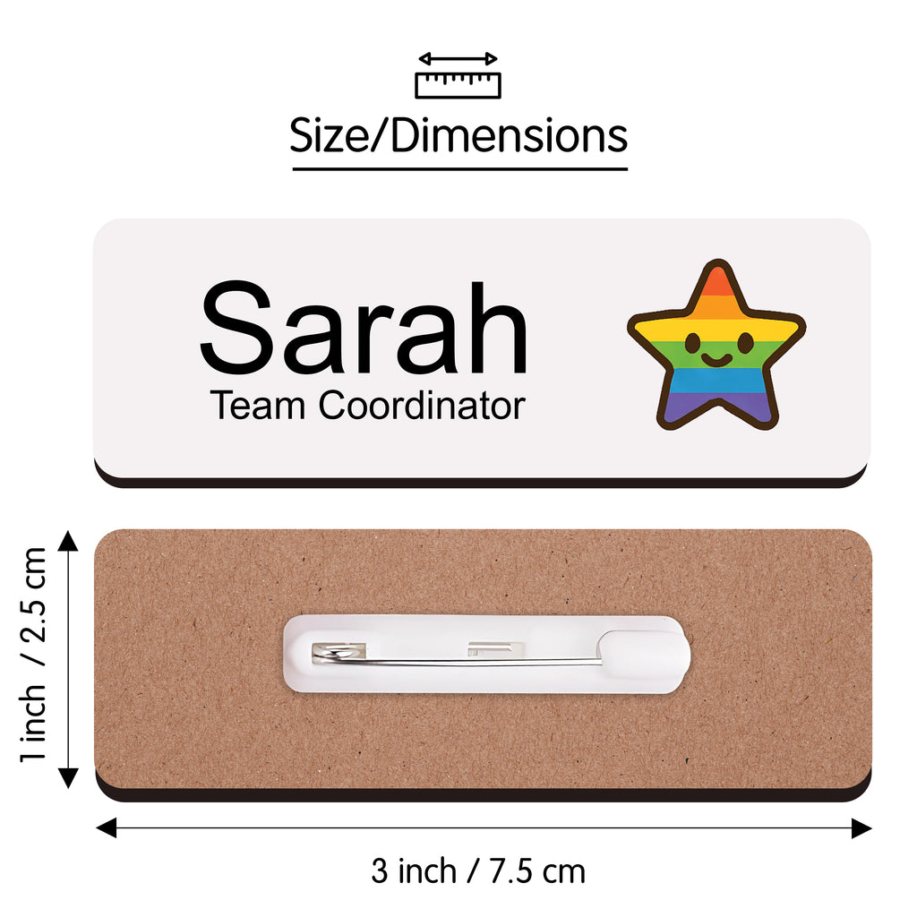Personalised Nurse & Doctors Name Badge 2.5 x 7.5cm