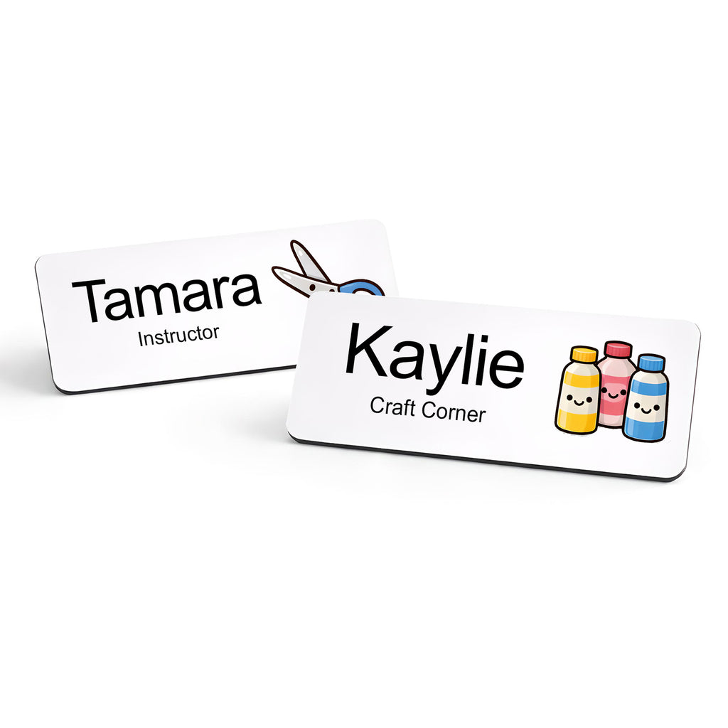 Personalised Art Themed Name Badge 2.5 x 7.5cm