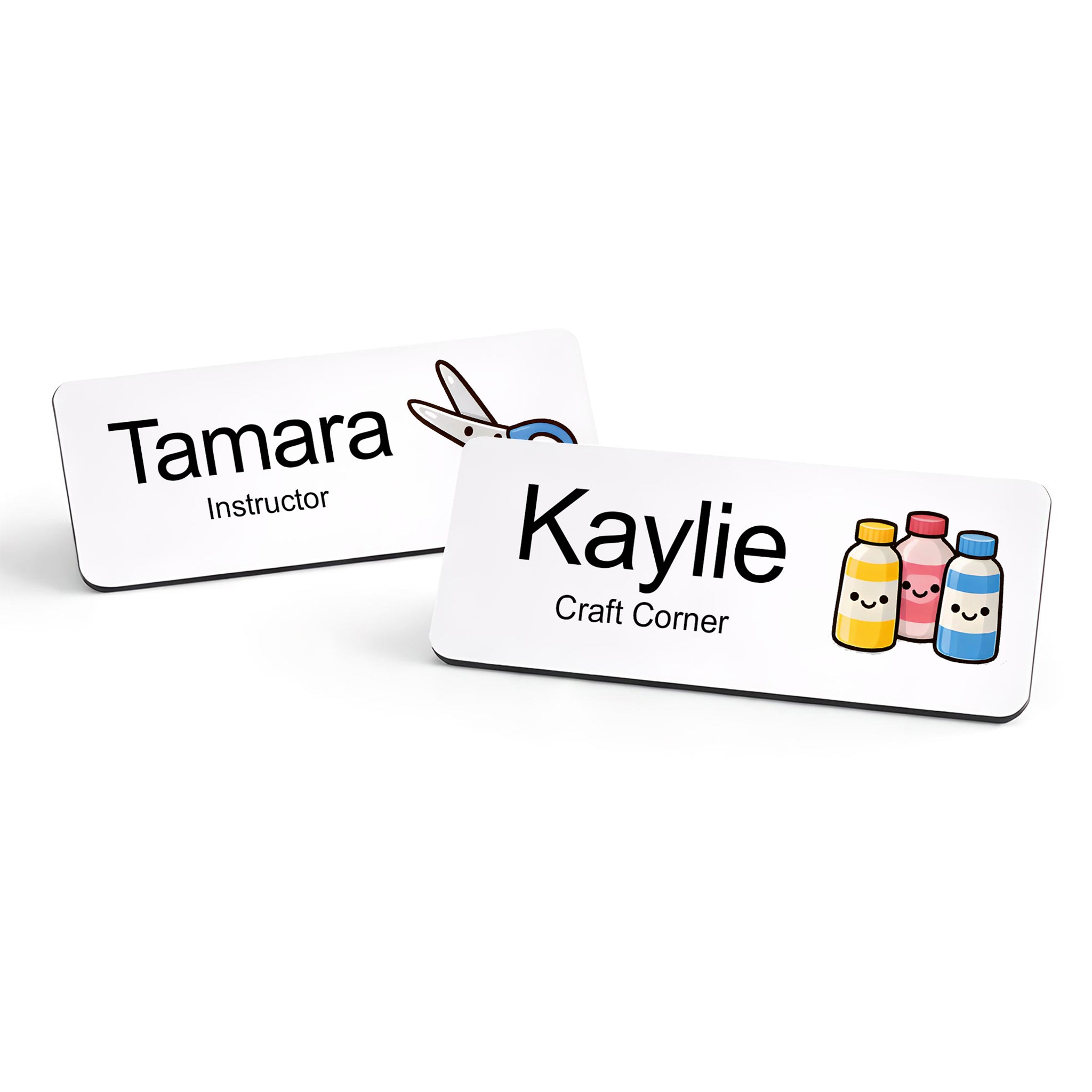 Personalised Art Themed Name Badge 2.5 x 7.5cm