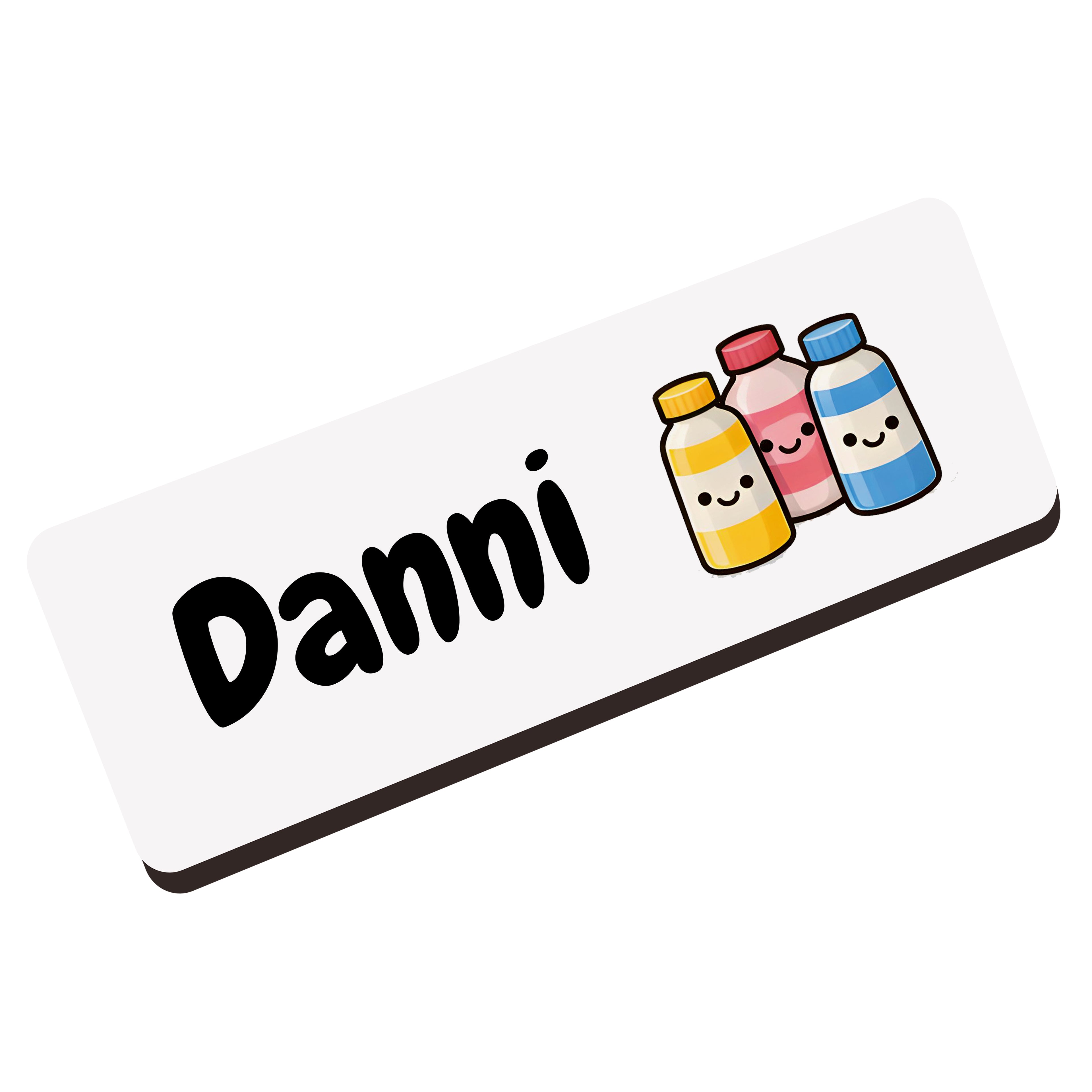 Personalised Art Themed Name Badge 2.5 x 7.5cm