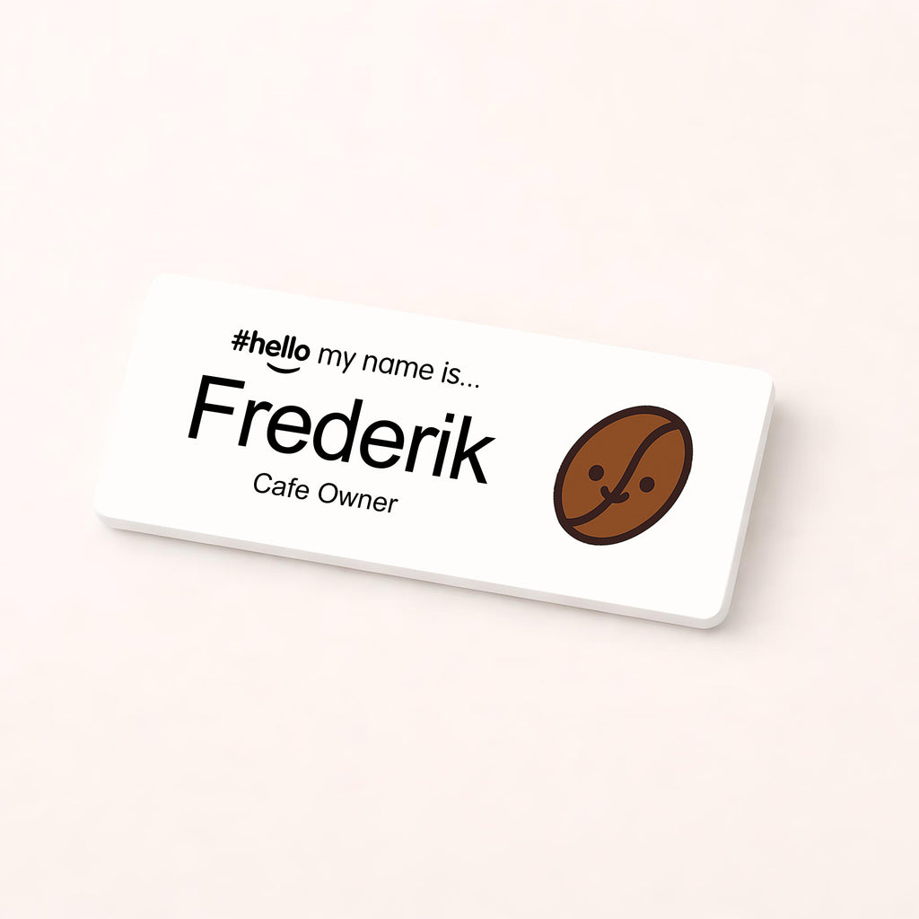 Personalised Barista Hello My Name Is Badge