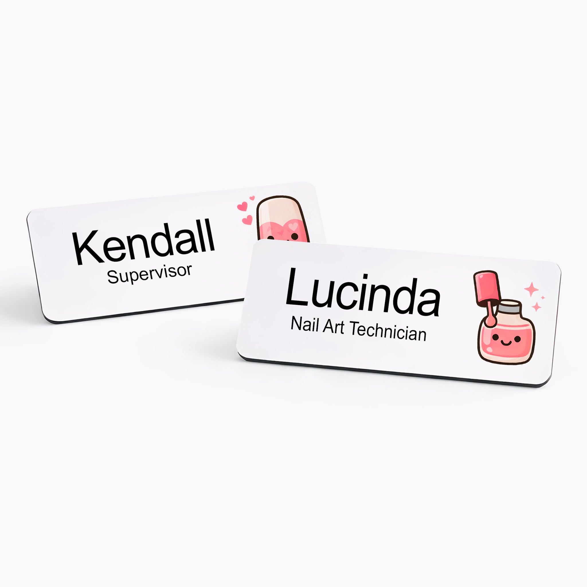 Personalised Nail Salon & Beautician Name Badge 2.5 x 7.5cm
