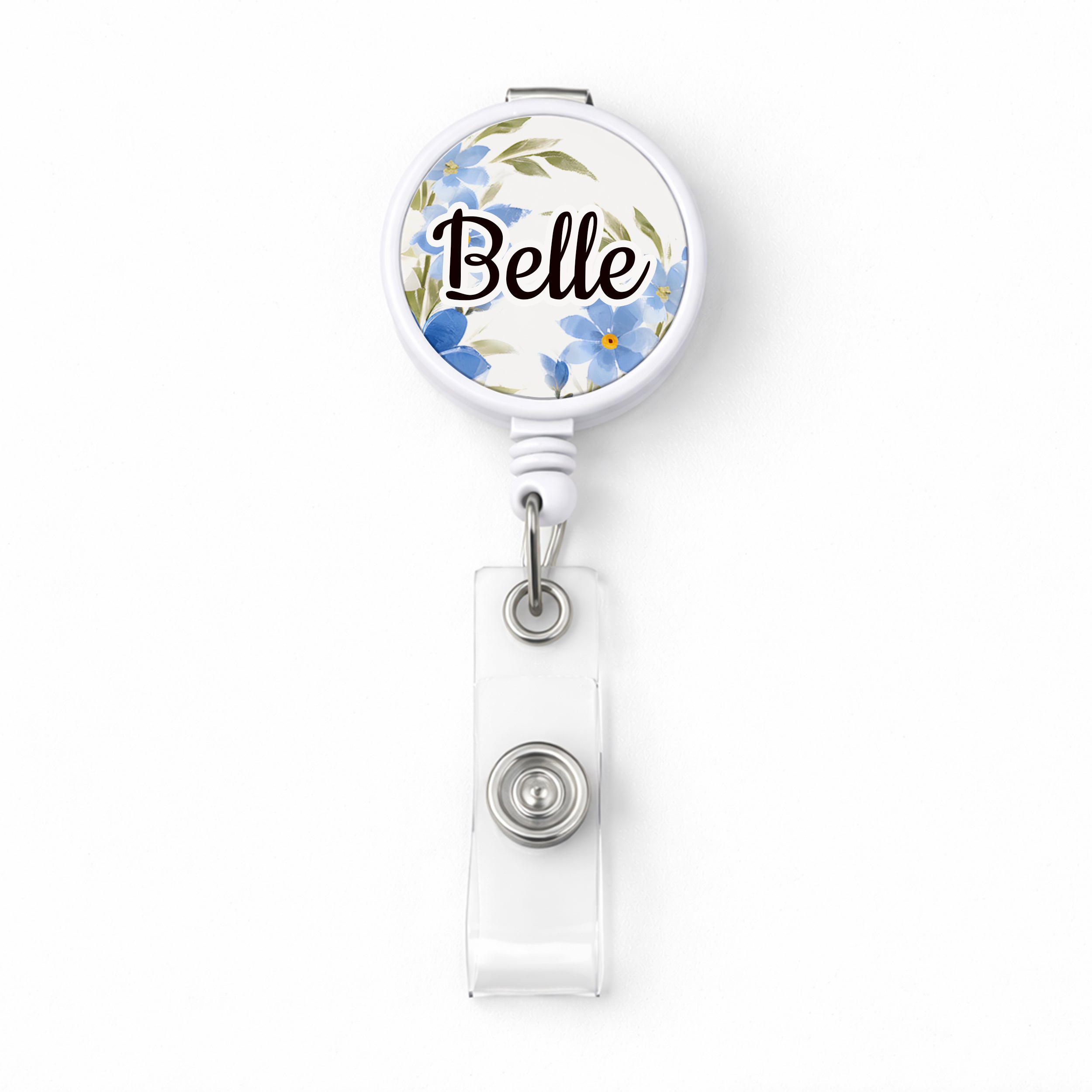 Personalised Floral Badge Reel