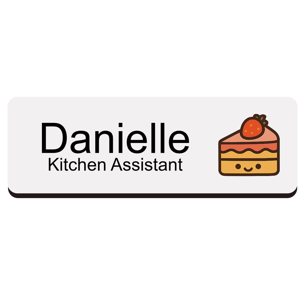 Personalised Cafe Staff Name Badge 2.5 x 7.5cm