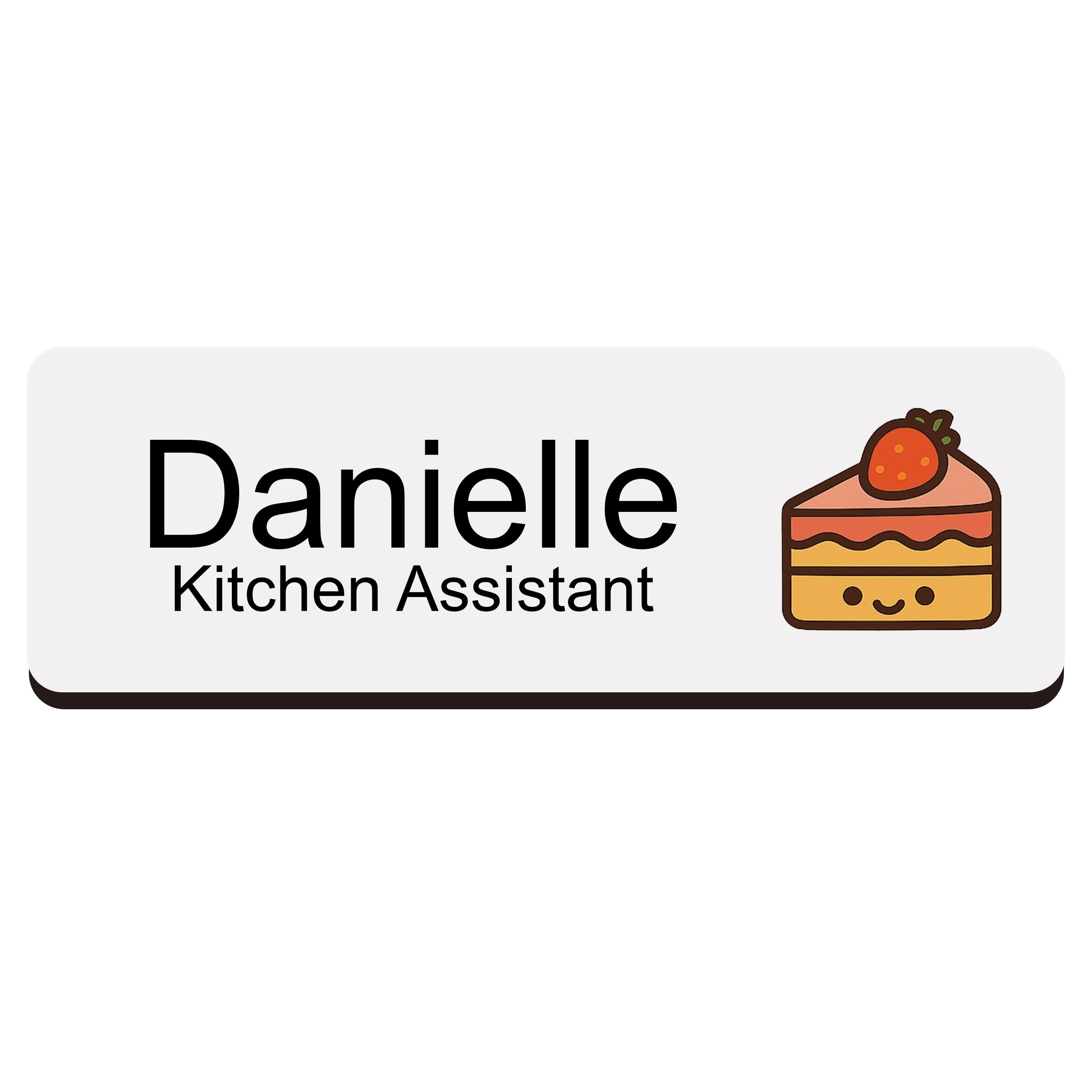 Personalised Cafe Staff Name Badge 2.5 x 7.5cm