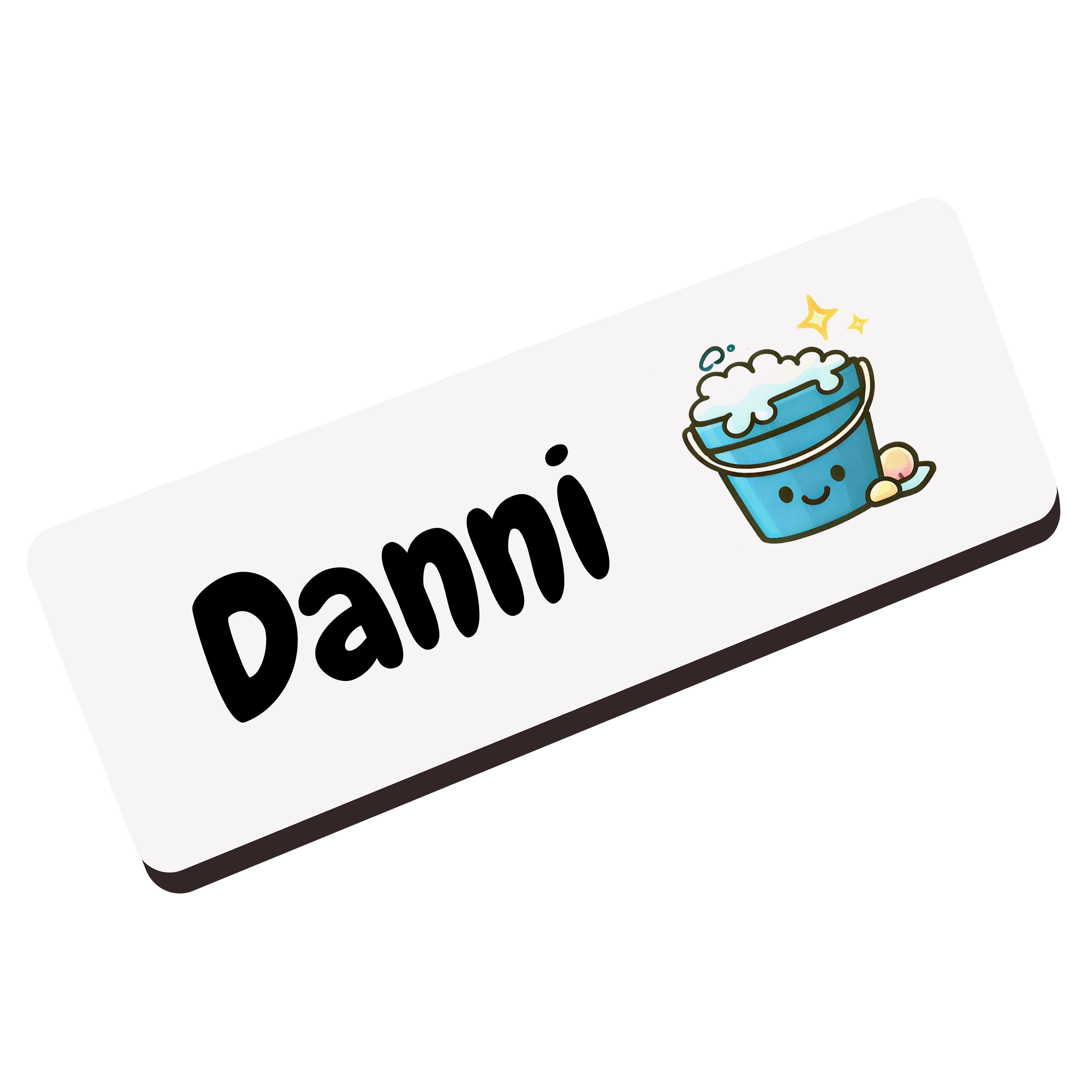 Personalised Cleaner Name Badge 2.5 x 7.5cm