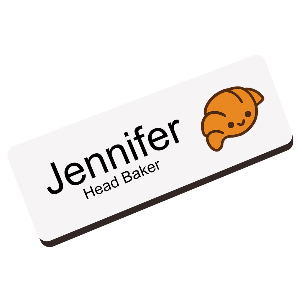 Personalised Barista Coffee Icon Name Badge 2.5 x 7.5cm