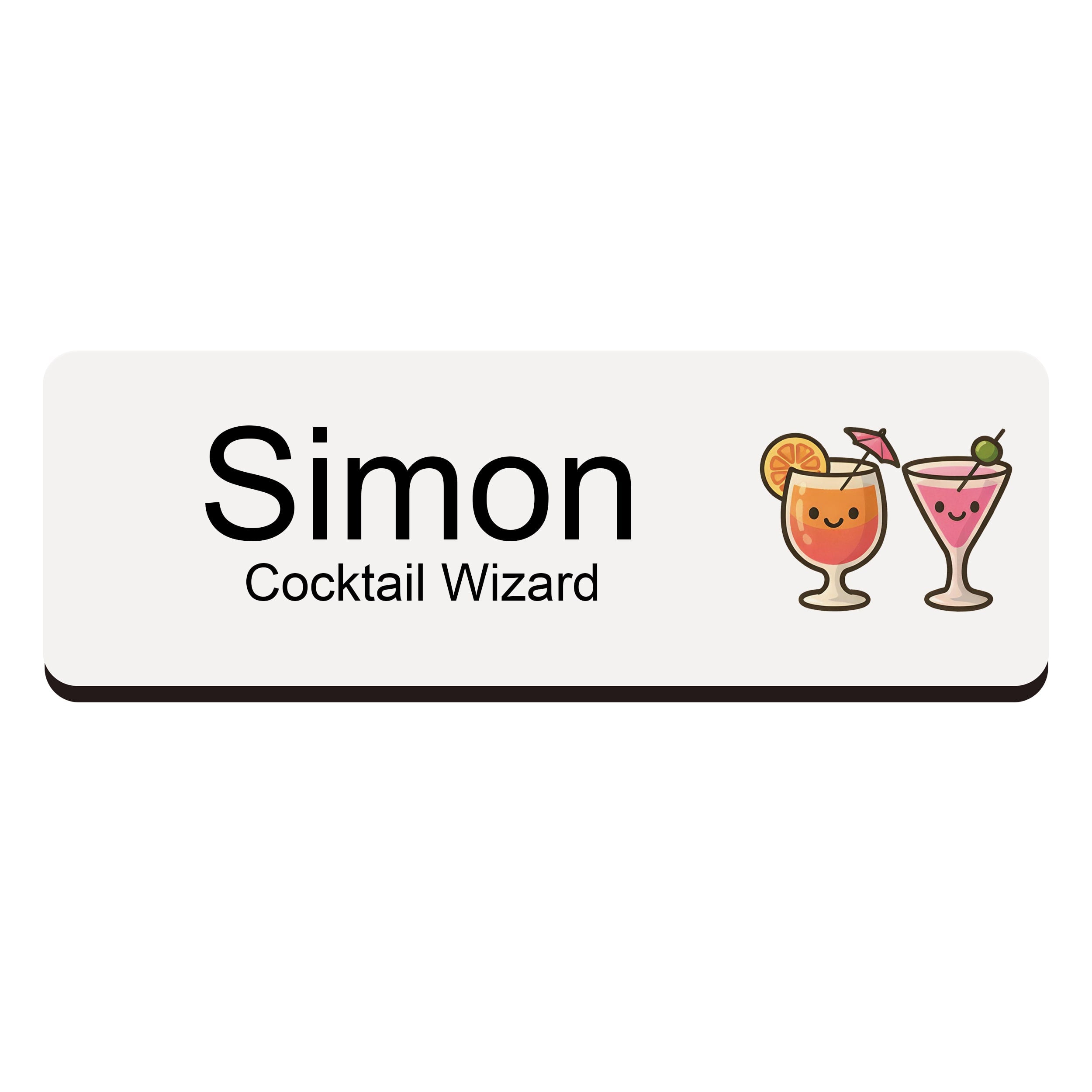 Personalised Restaurant & Bar Staff Name Badge 2.5 x 7.5cm