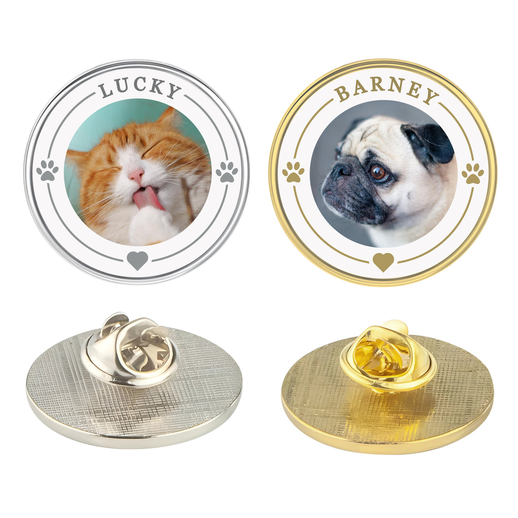 Personalised Pet Photo Lapel Pin Badge