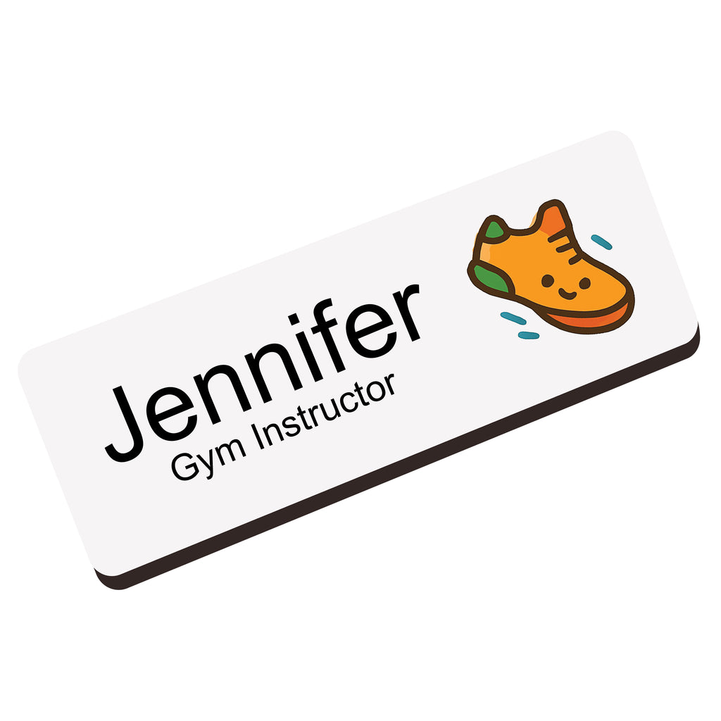 Personalised Sports & Exercise Name Badge 2.5 x 7.5cm