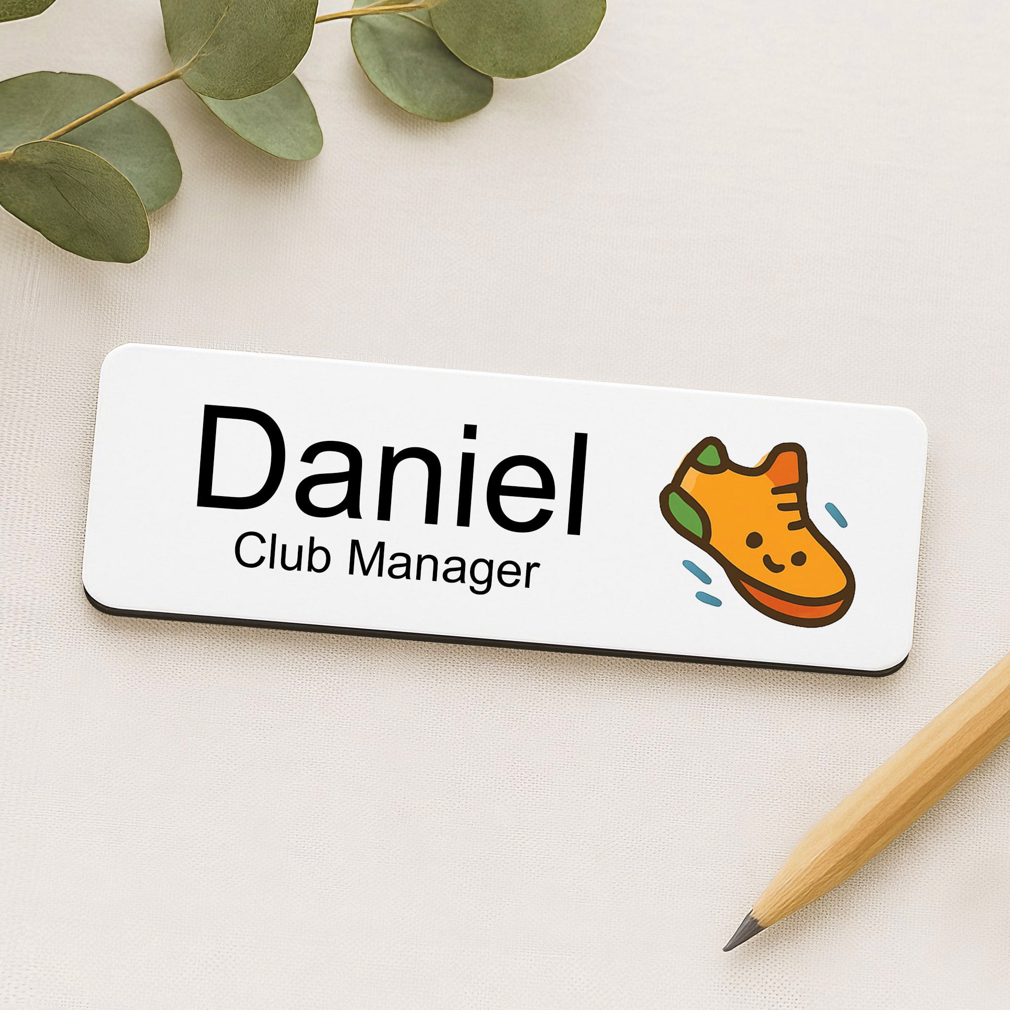 Personalised Sports & Exercise Name Badge 2.5 x 7.5cm