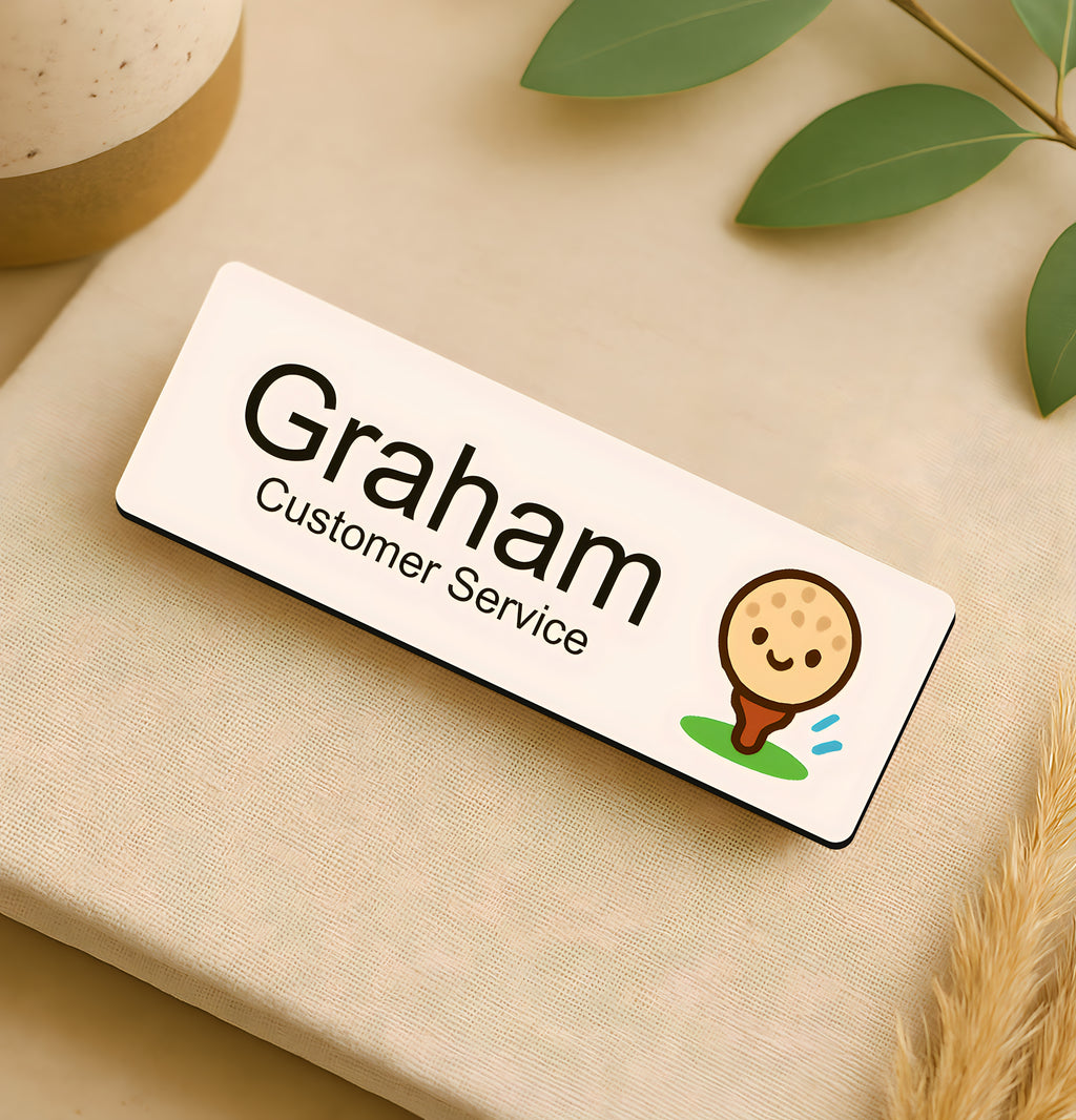 Personalised Sports & Exercise Name Badge 2.5 x 7.5cm