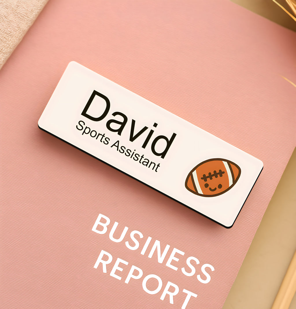 Personalised Sports & Exercise Name Badge 2.5 x 7.5cm