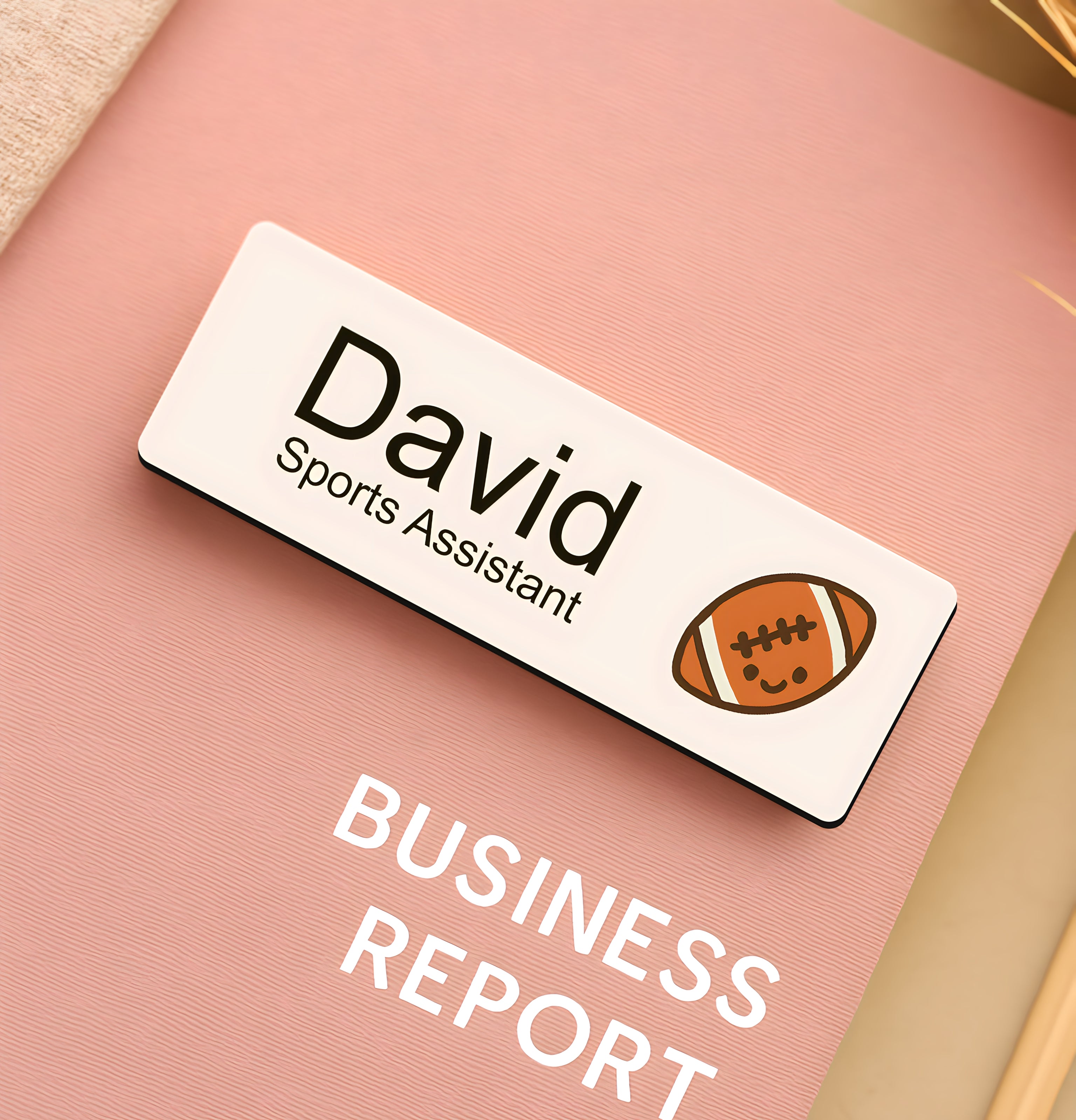 Personalised Sports & Exercise Name Badge 2.5 x 7.5cm