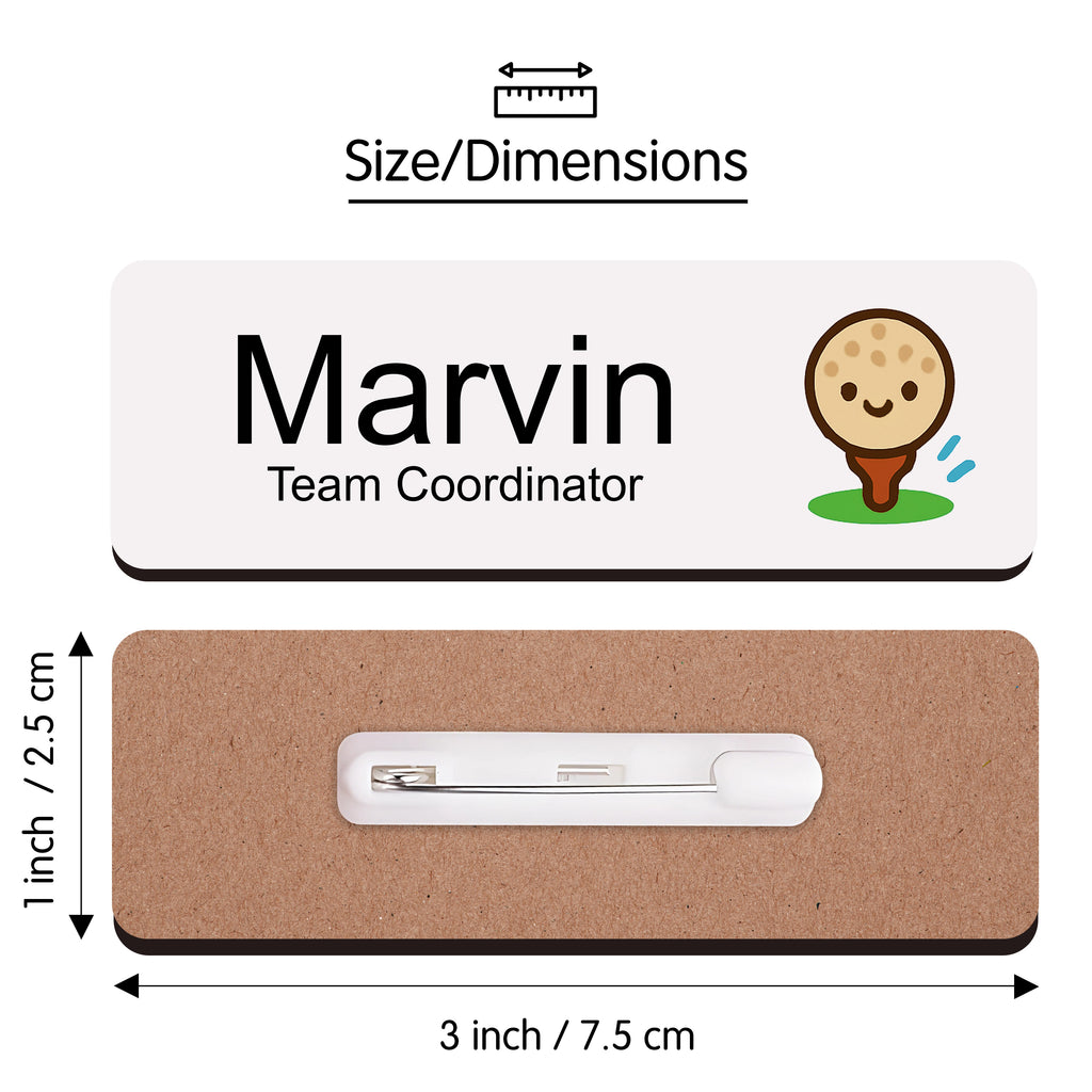 Personalised Sports & Exercise Name Badge 2.5 x 7.5cm