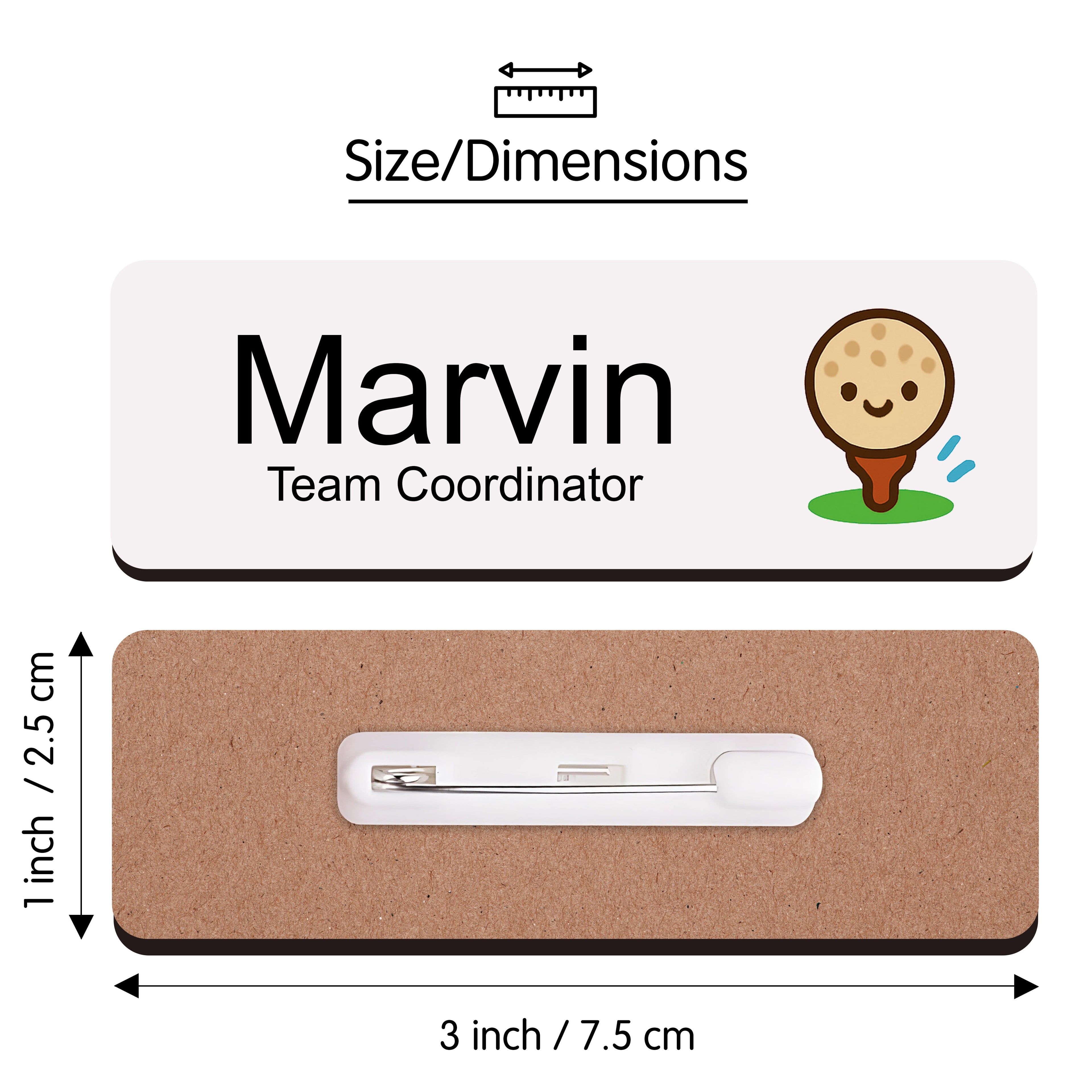 Personalised Sports & Exercise Name Badge 2.5 x 7.5cm
