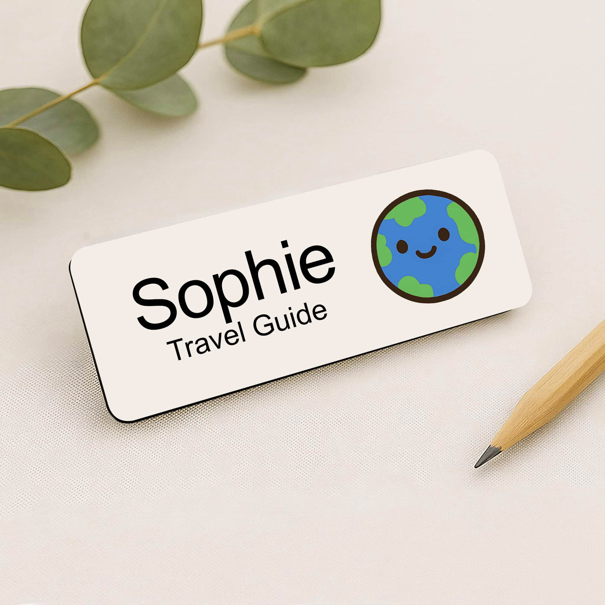 Personalised Cartoon Space Name Badge 2.5 x 7.5cm