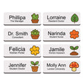 Personalised Plant Icon Name Badge 2.5 x 7.5cm