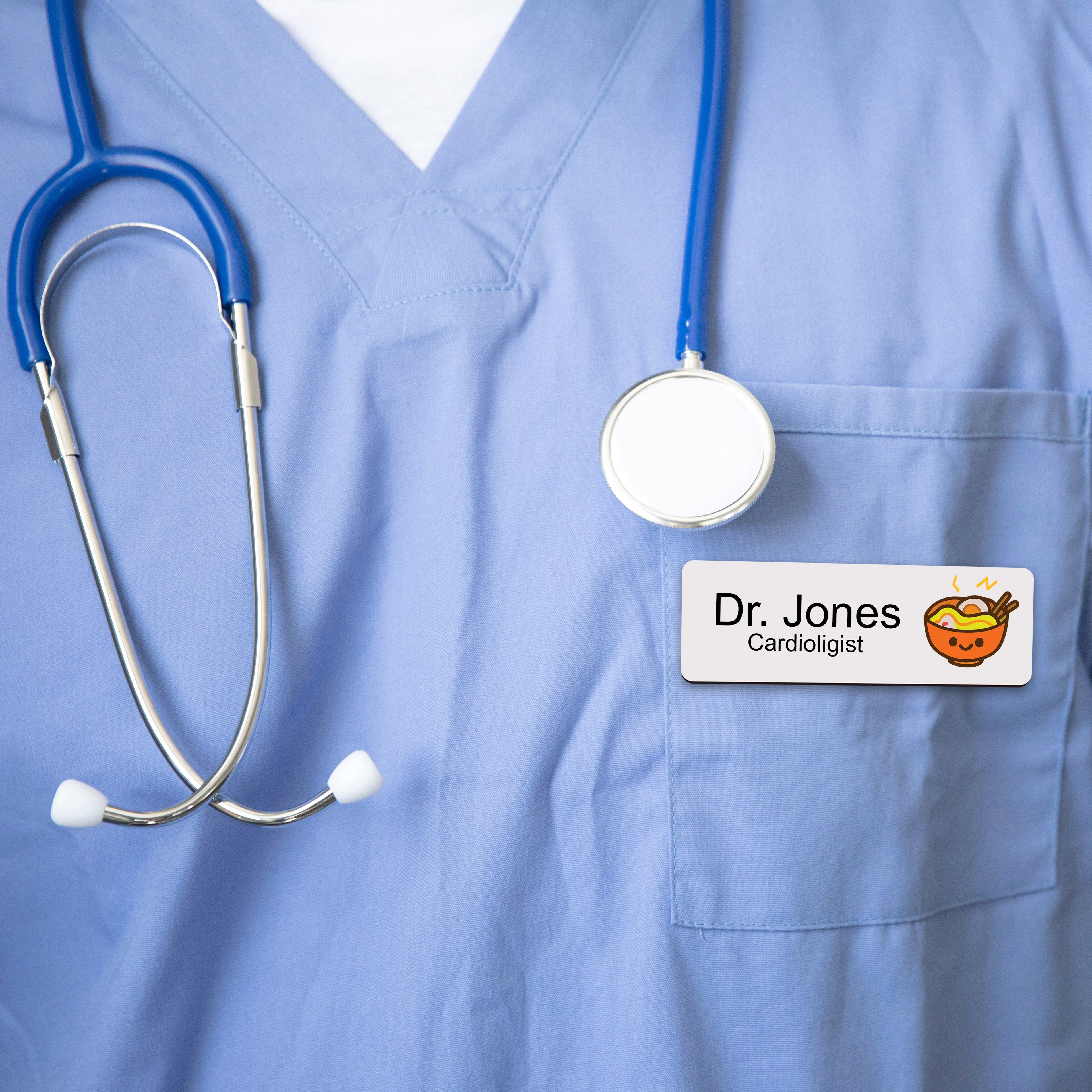 Personalised Cafe Staff Name Badge 2.5 x 7.5cm