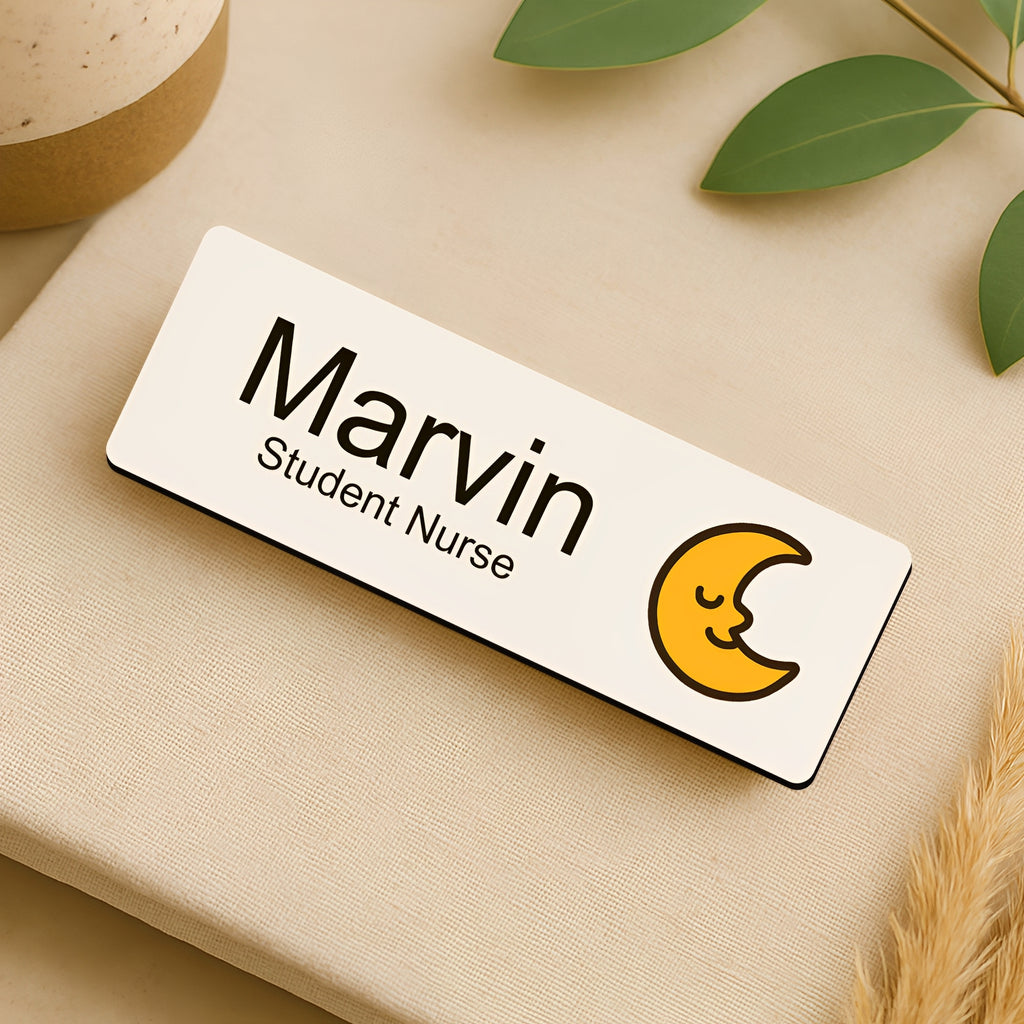 Personalised Cartoon Space Name Badge 2.5 x 7.5cm