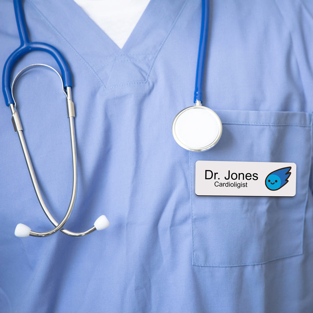 Personalised Cartoon Space Name Badge 2.5 x 7.5cm