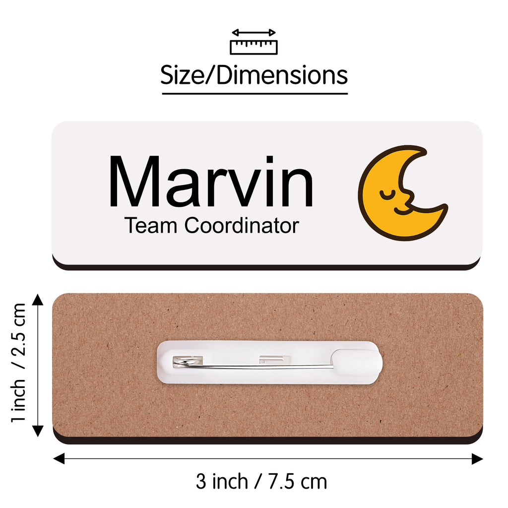 Personalised Cartoon Space Name Badge 2.5 x 7.5cm