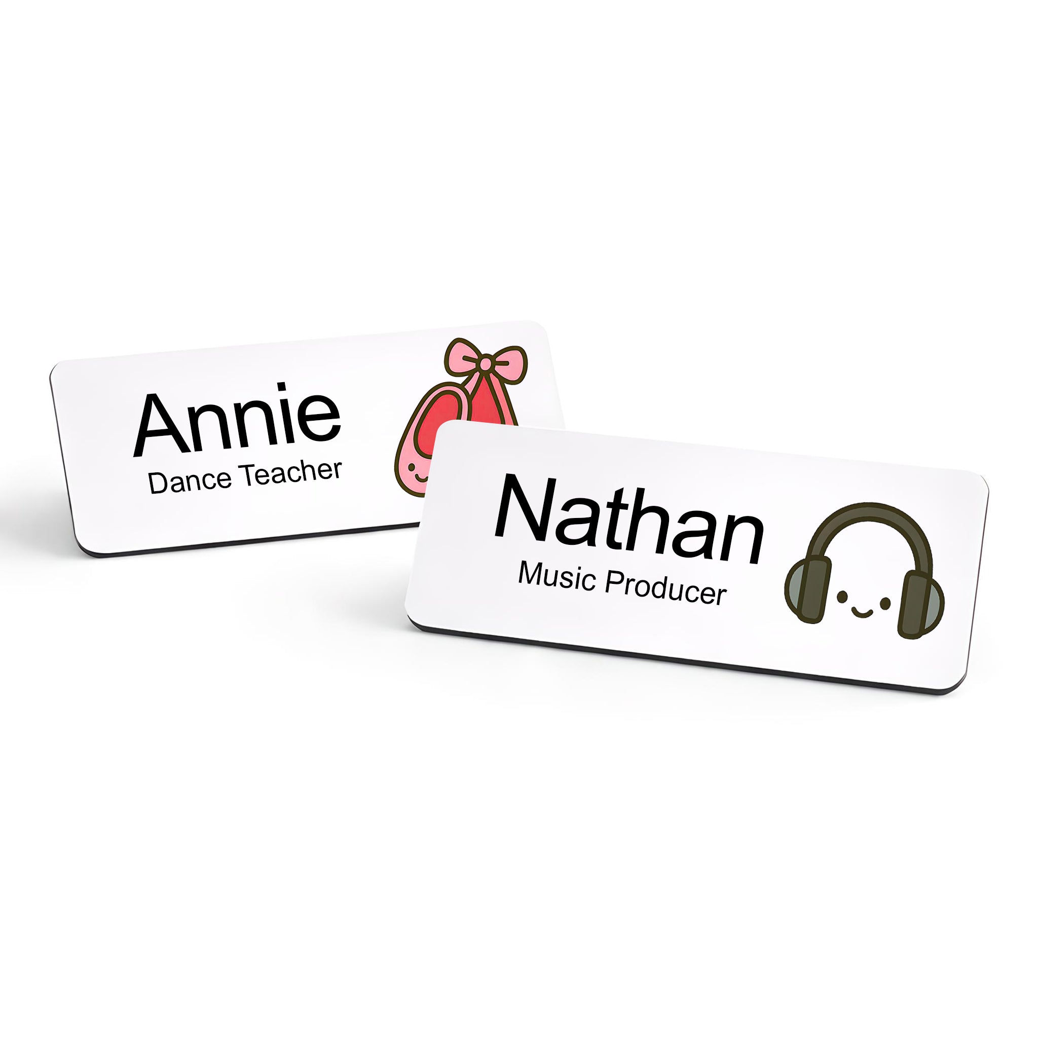 Personalised Music & Dance Name Badge 2.5 x 7.5cm