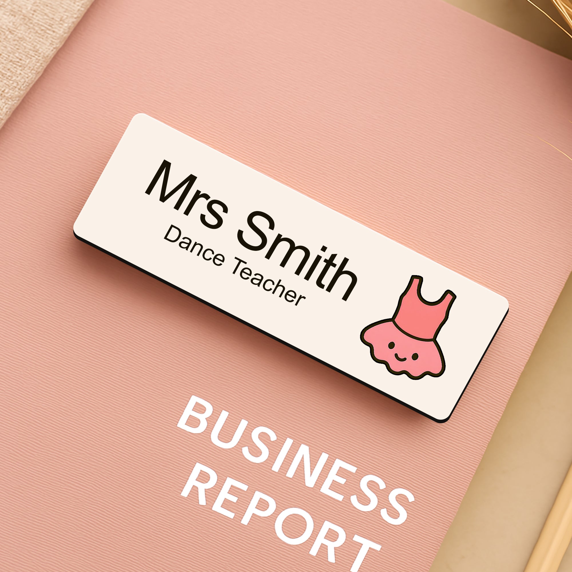 Personalised Music & Dance Name Badge 2.5 x 7.5cm