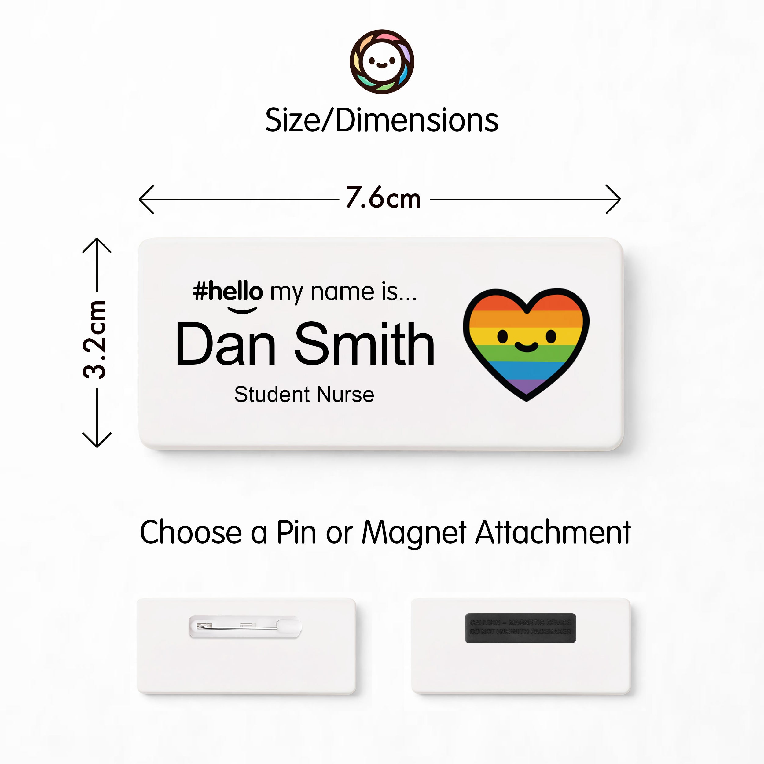 Personalised Hello My Name Is Hospital Staff Badge