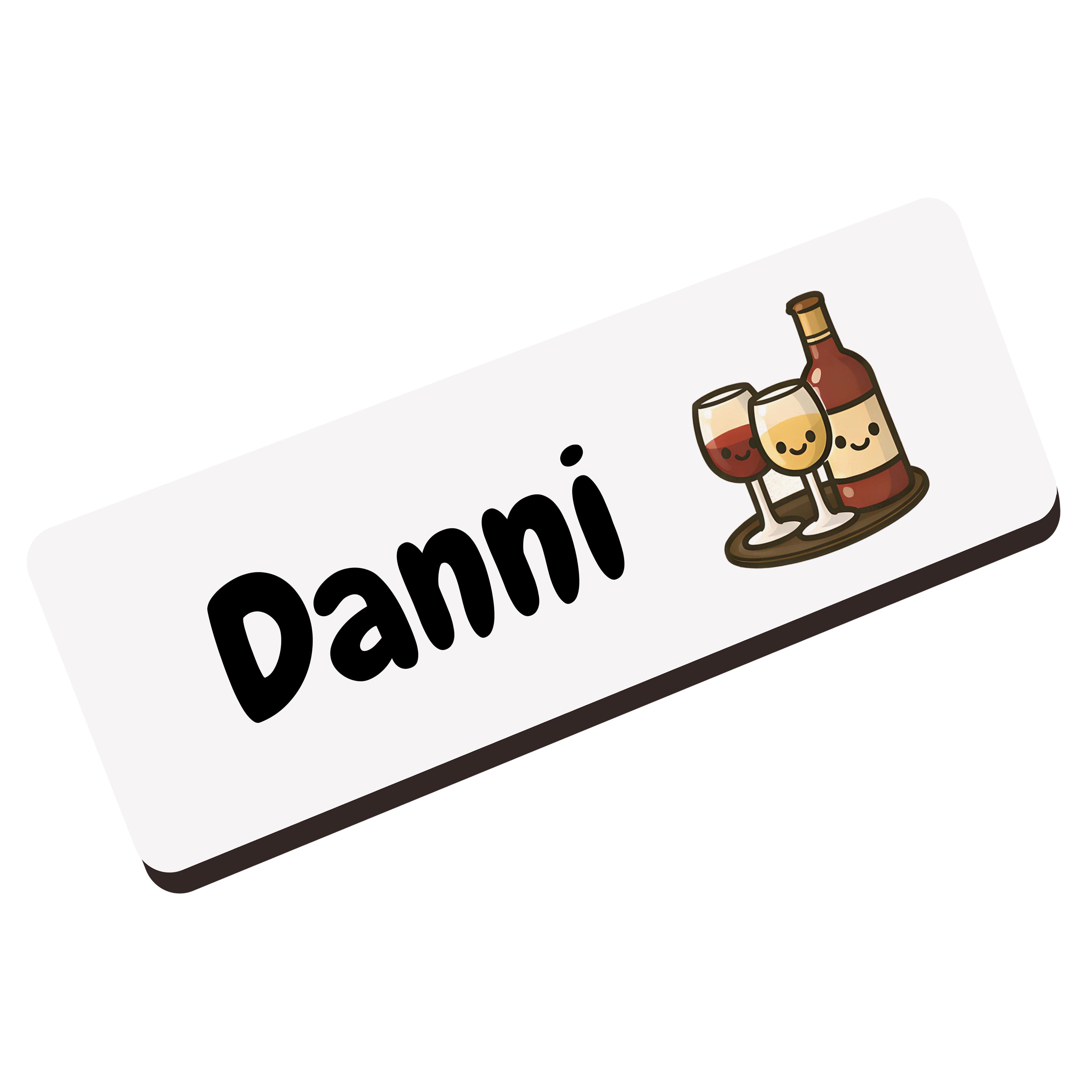 Personalised Restaurant & Bar Staff Name Badge 2.5 x 7.5cm