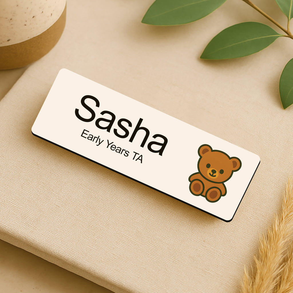 Personalised Nursery Staff Name Badge 2.5 x 7.5cm