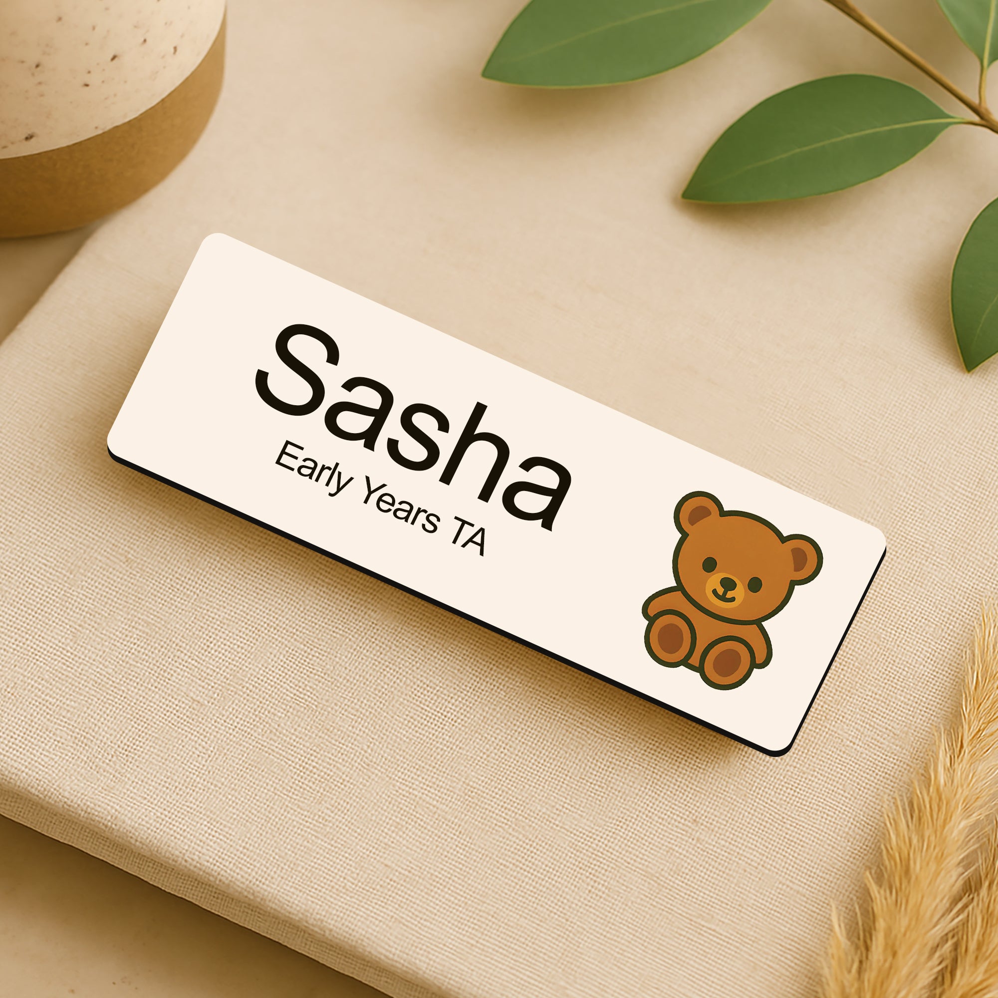 Personalised Nursery Staff Name Badge 2.5 x 7.5cm