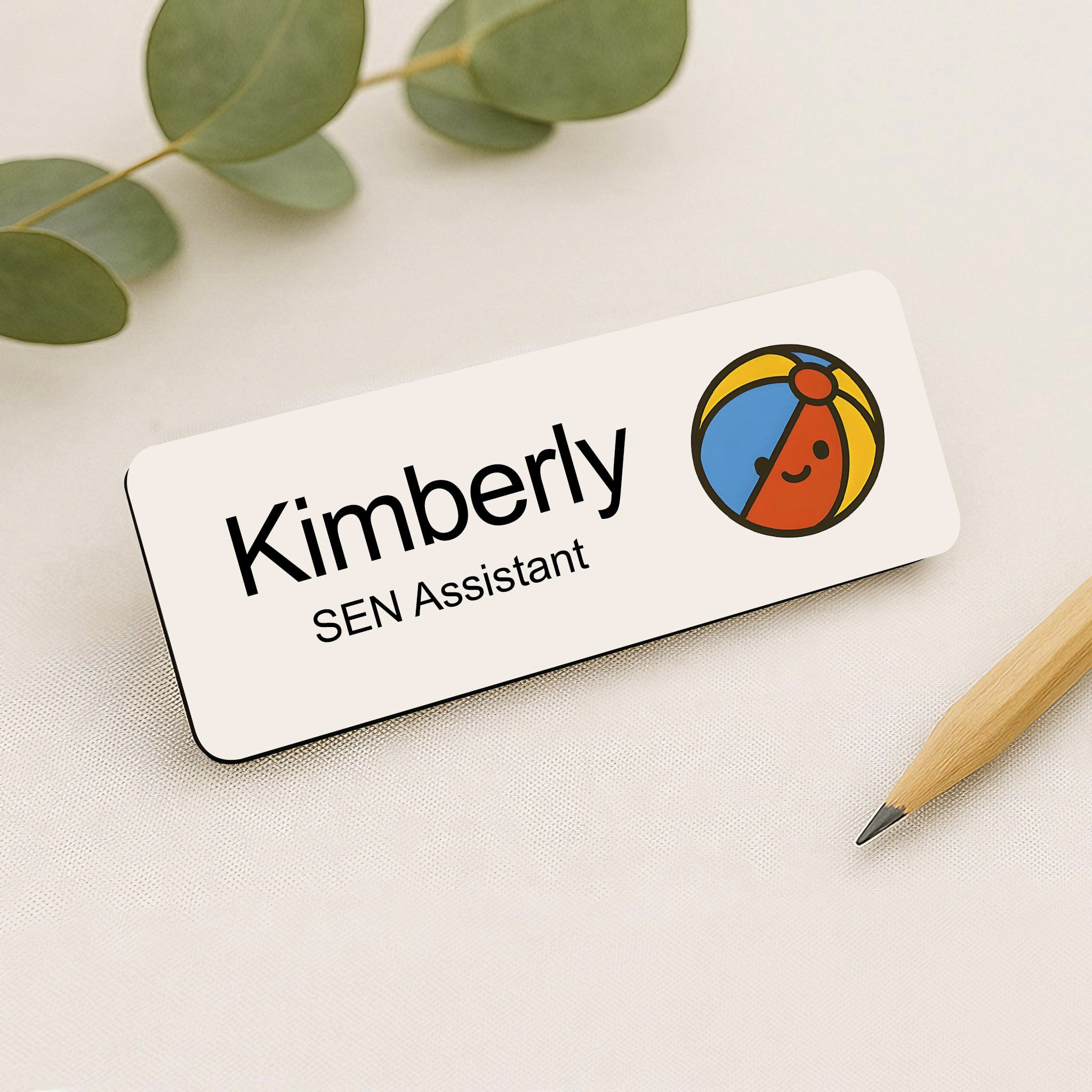 Personalised Nursery Staff Name Badge 2.5 x 7.5cm