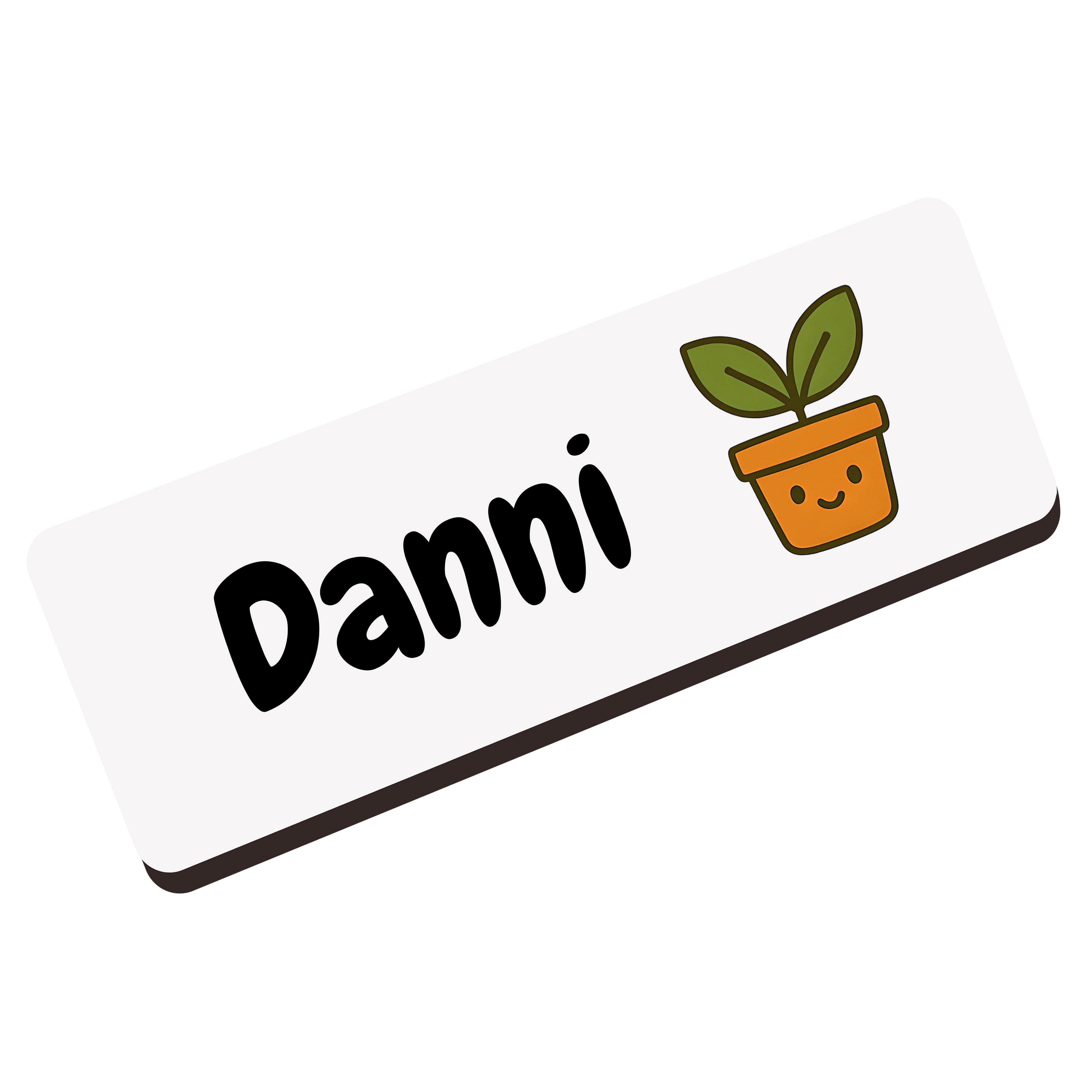 Personalised Garden Themed Name Badge 2.5 x 7.5cm
