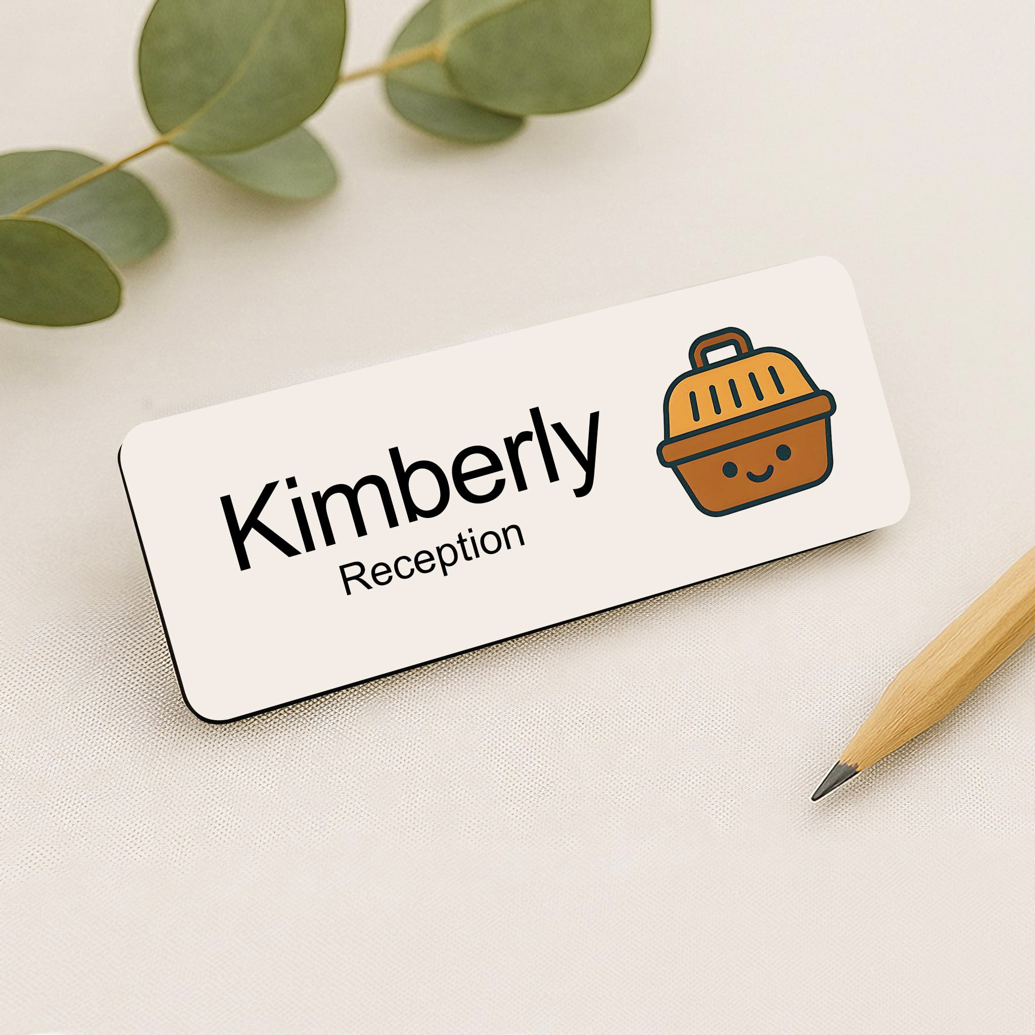 Personalised Vet & Dog Groomer Name Badge 2.5 x 7.5cm