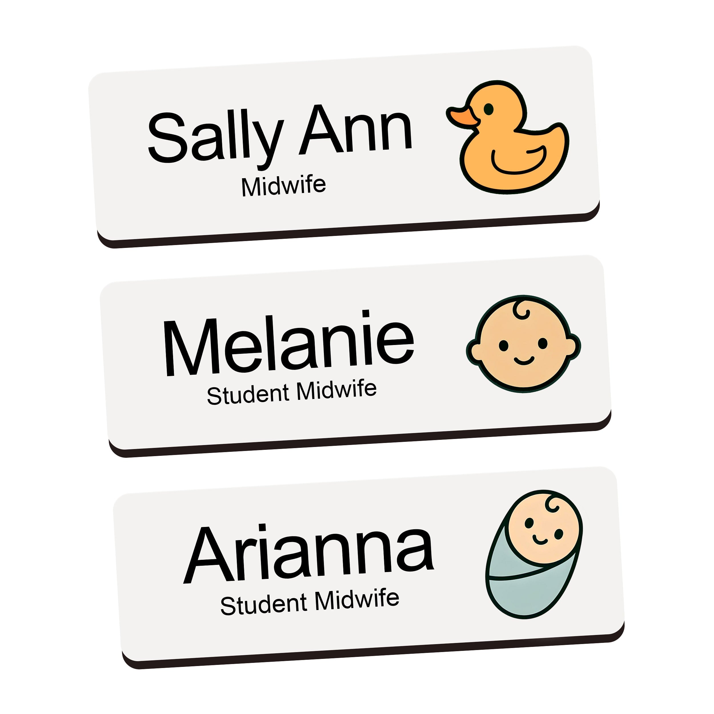 Personalised Midwife Name Badge 2.5 x 7.5cm