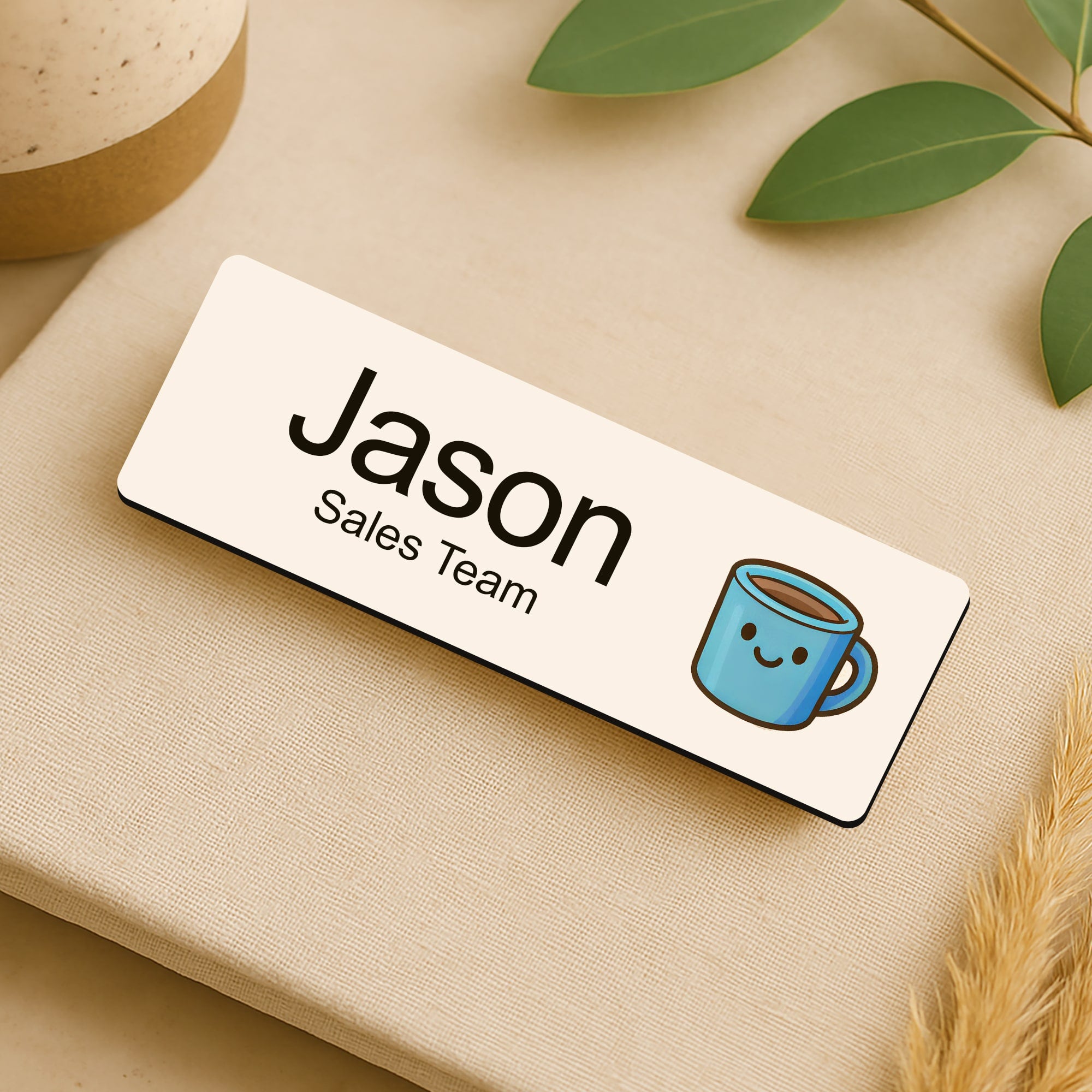 Personalised Office Team Name Badge 2.5 x 7.5cm