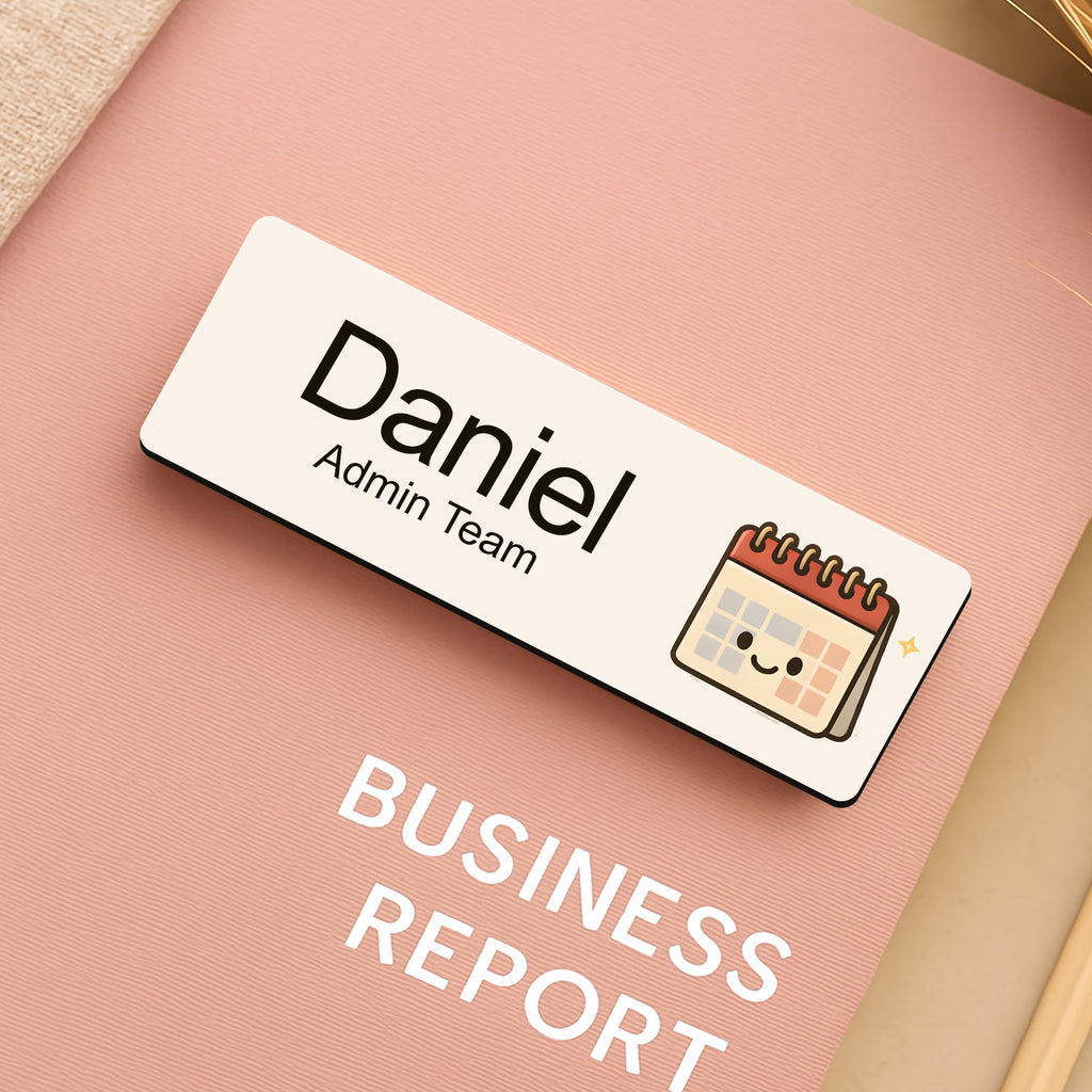 Personalised Office Team Name Badge 2.5 x 7.5cm
