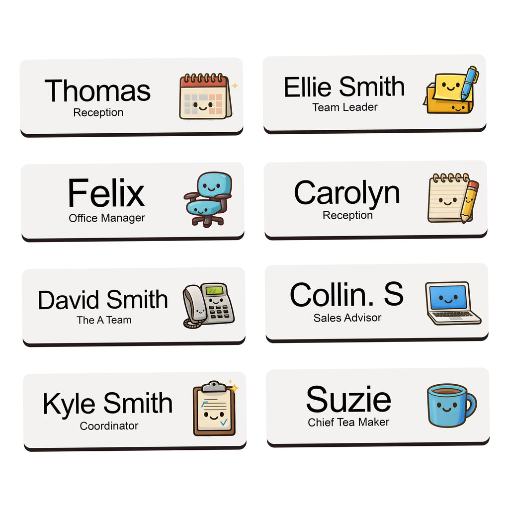 Personalised Office Team Name Badge 2.5 x 7.5cm