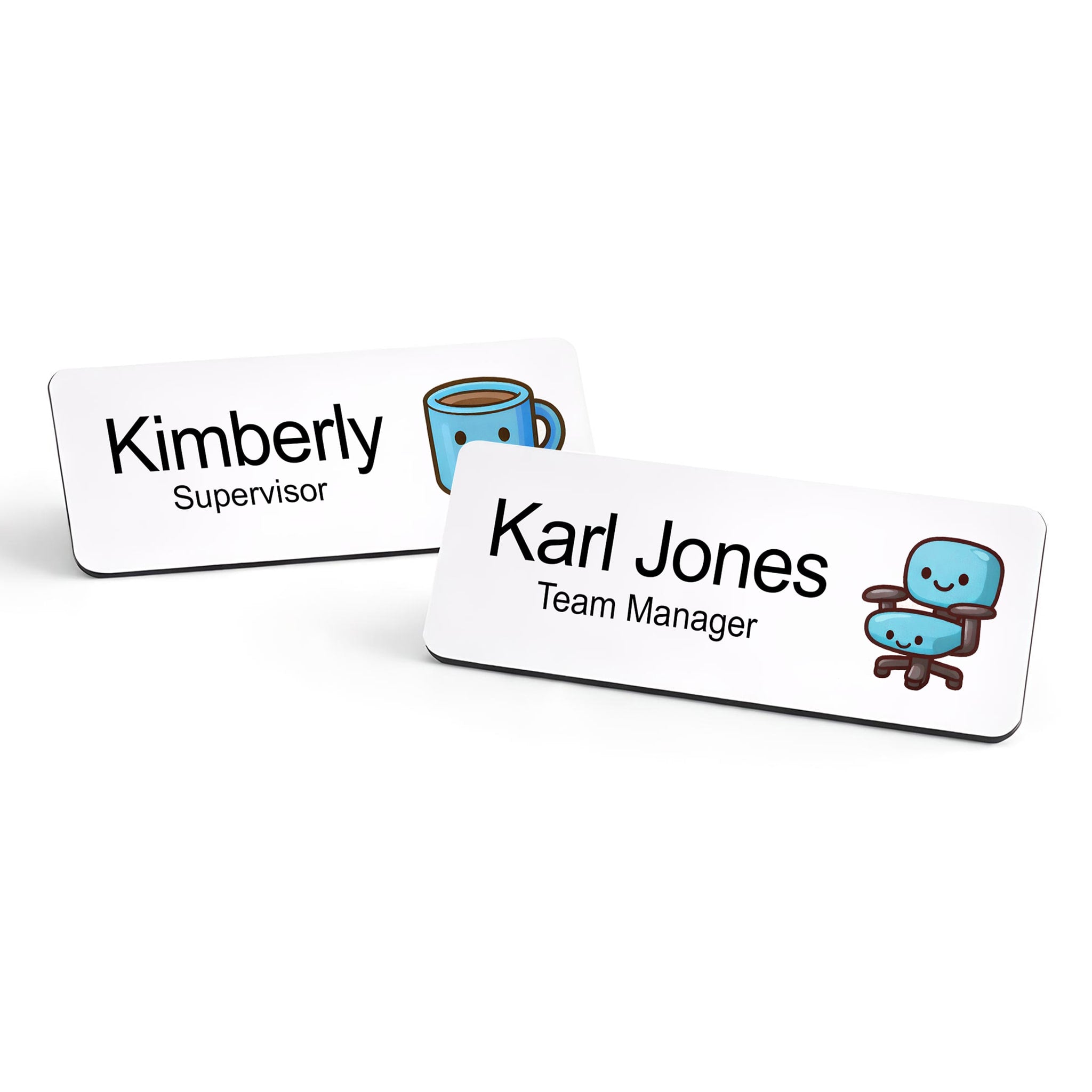 Personalised Office Team Name Badge 2.5 x 7.5cm