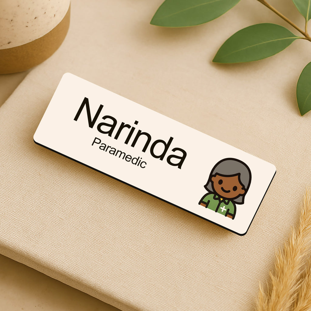 Personalised Paramedic Name Badge 2.5 x 7.5cm