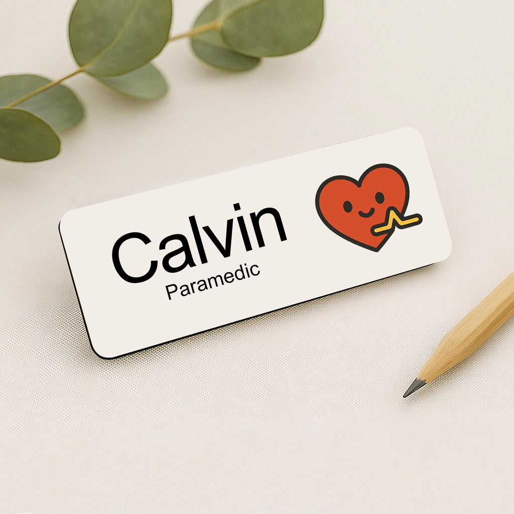 Personalised Paramedic Name Badge 2.5 x 7.5cm