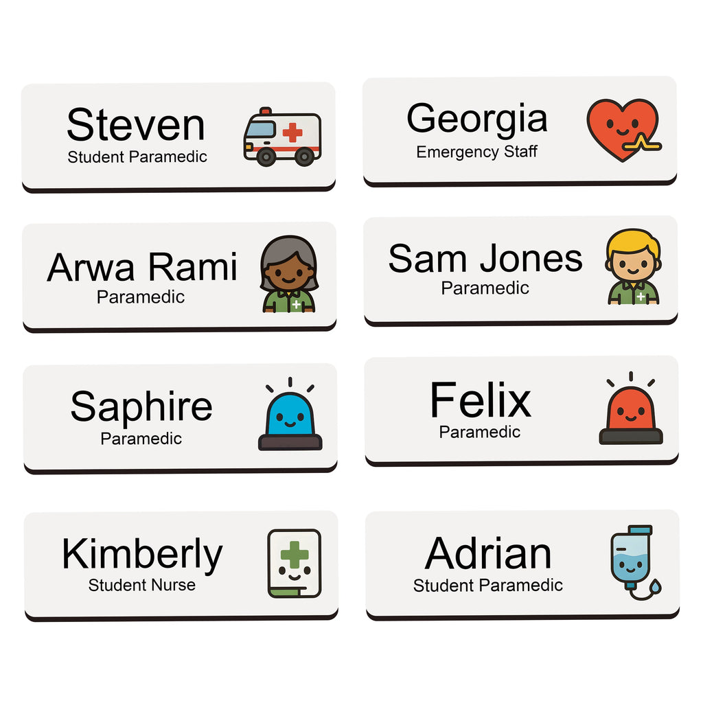 Personalised Paramedic Name Badge 2.5 x 7.5cm