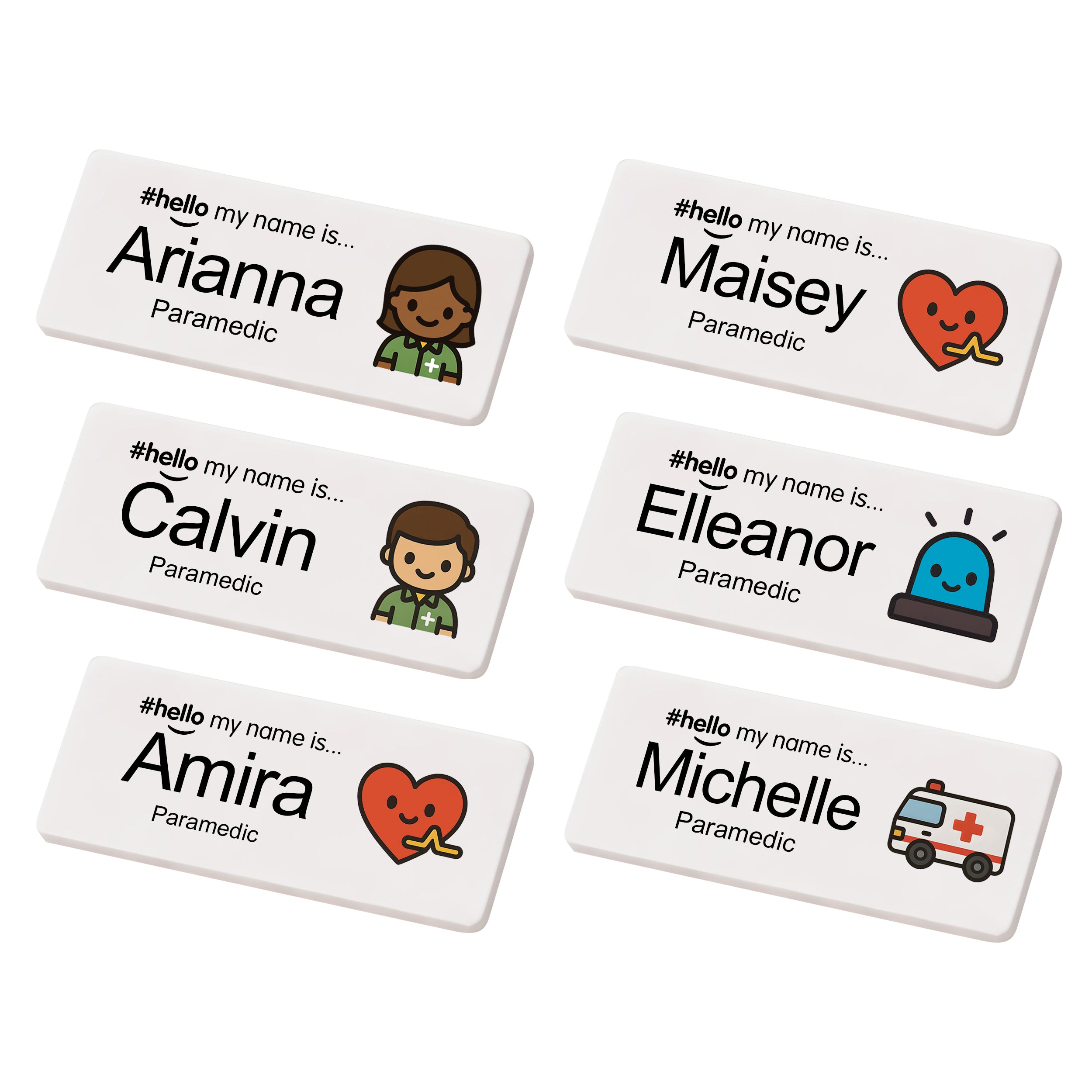 Personalised Paramedic Hello My Name Is Badge