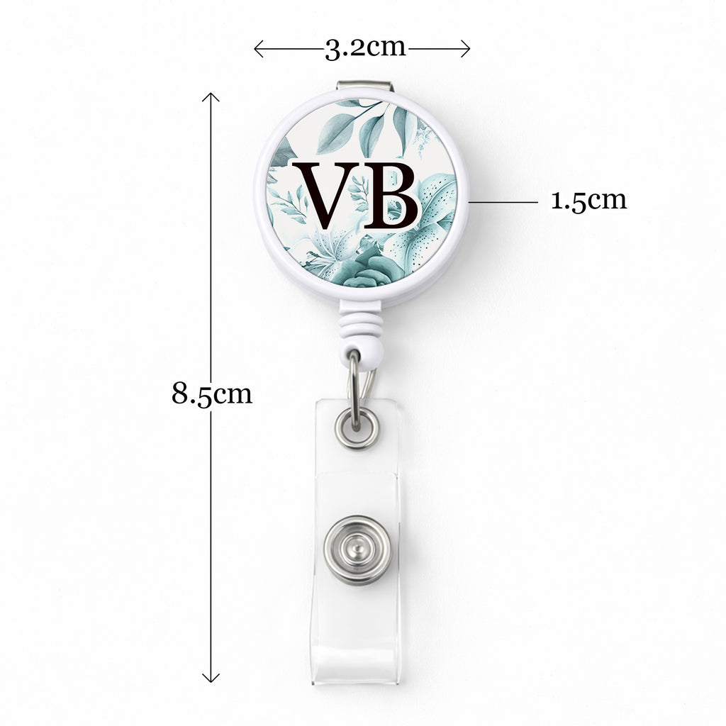 Personalised Floral Badge Reel